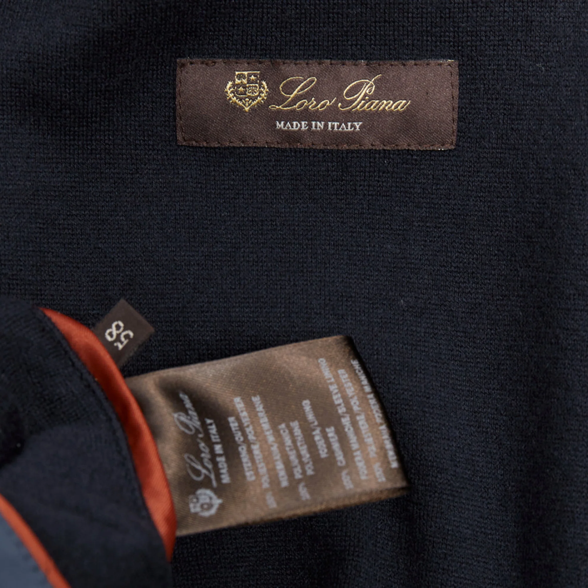 Men's LORO PIANA Traveller navy windtech light 100% cashmere lined coat IT58 4XL - Image 9