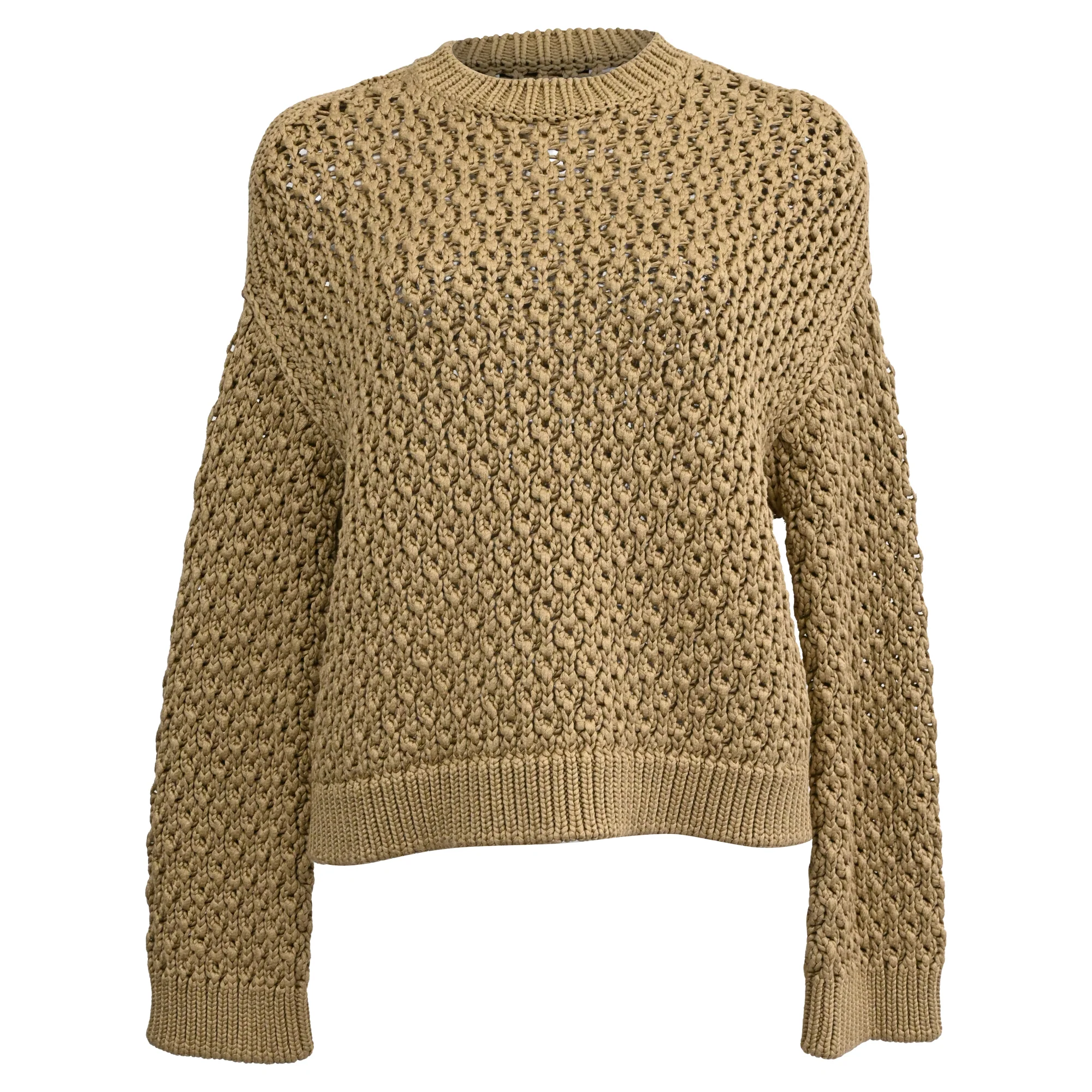 Women's Loro Piana Knitted Sweater in Brown Silk