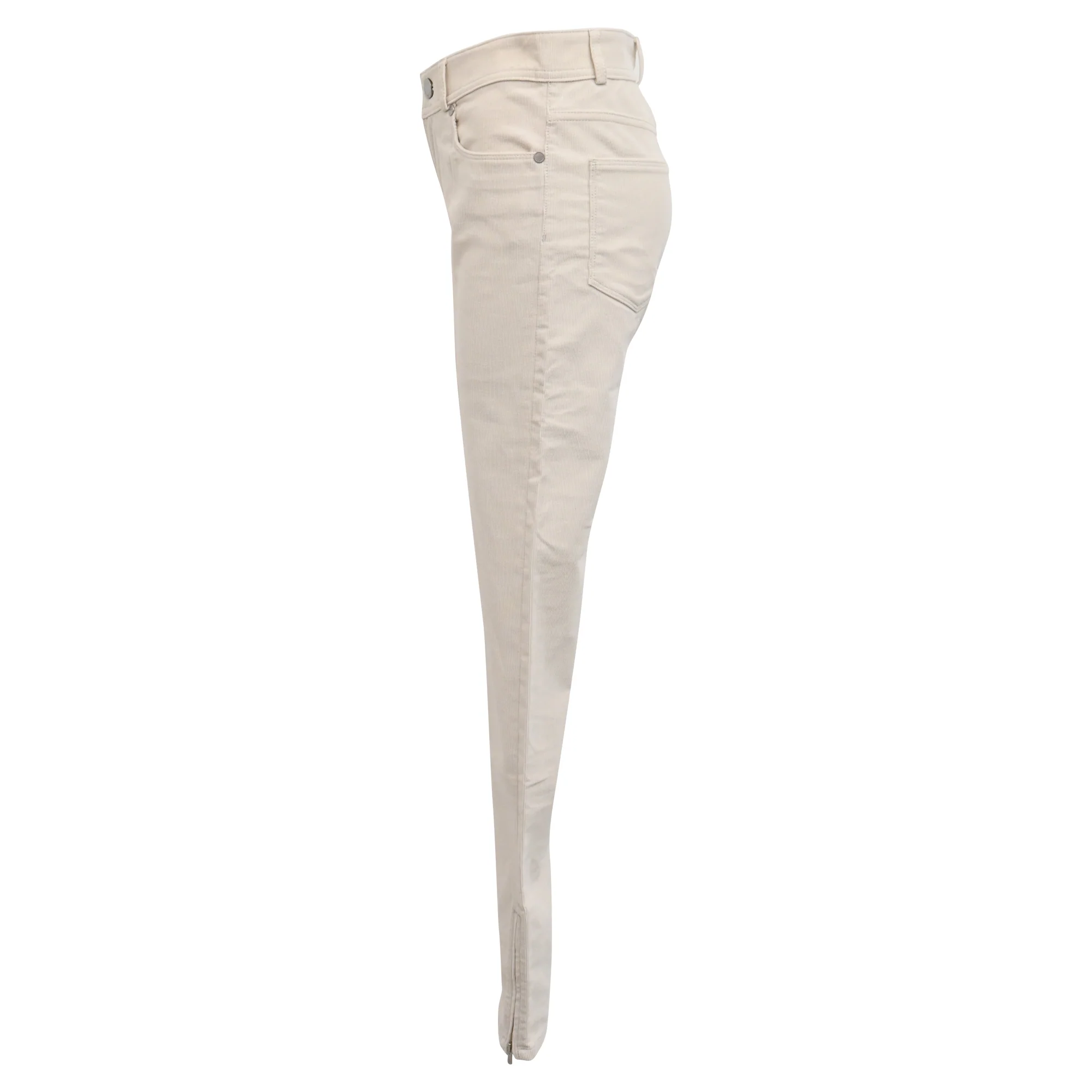Women's Loro Piana Straight-Leg Pants in White Cotton - Image 2