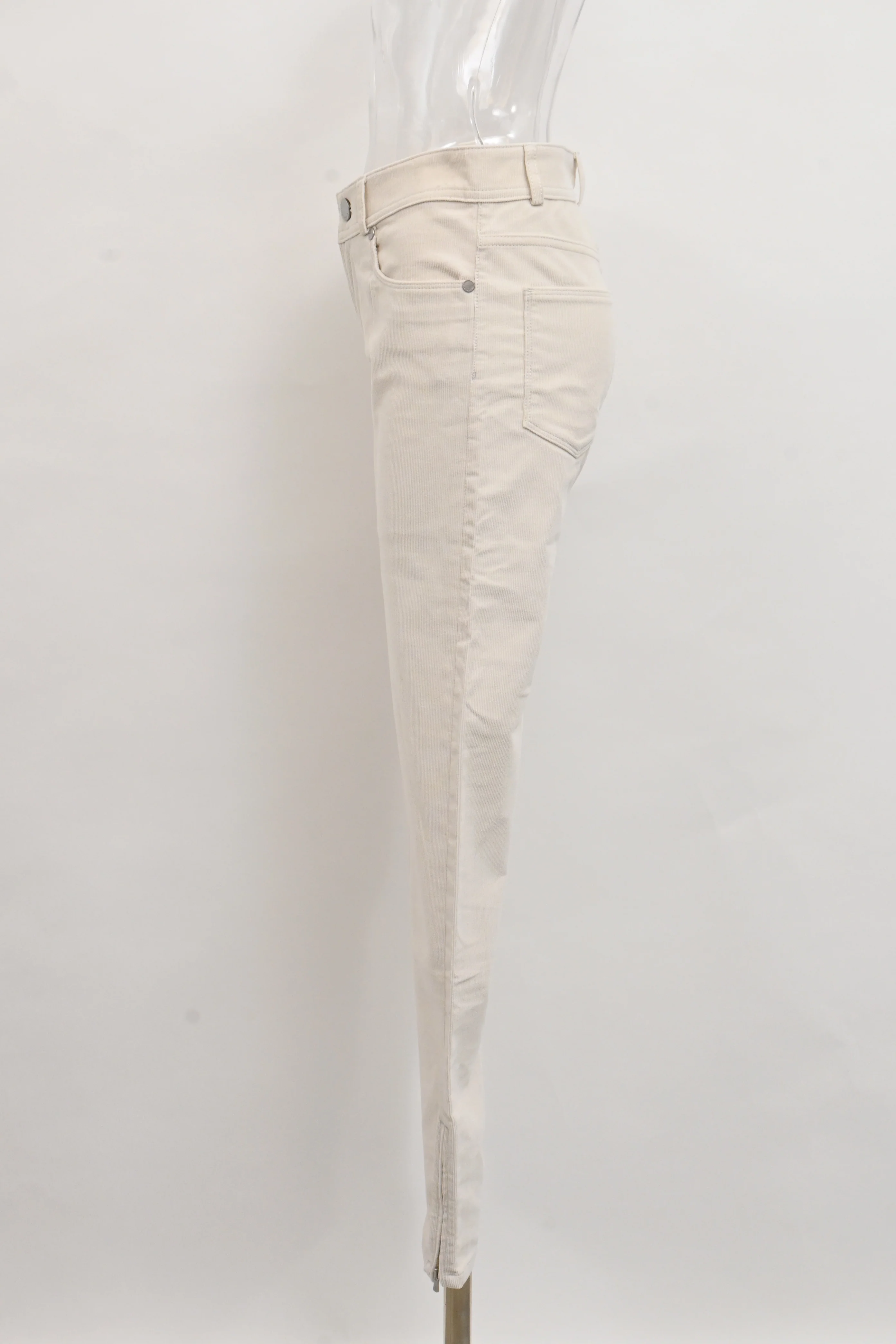 Women's Loro Piana Straight-Leg Pants in White Cotton - Image 6