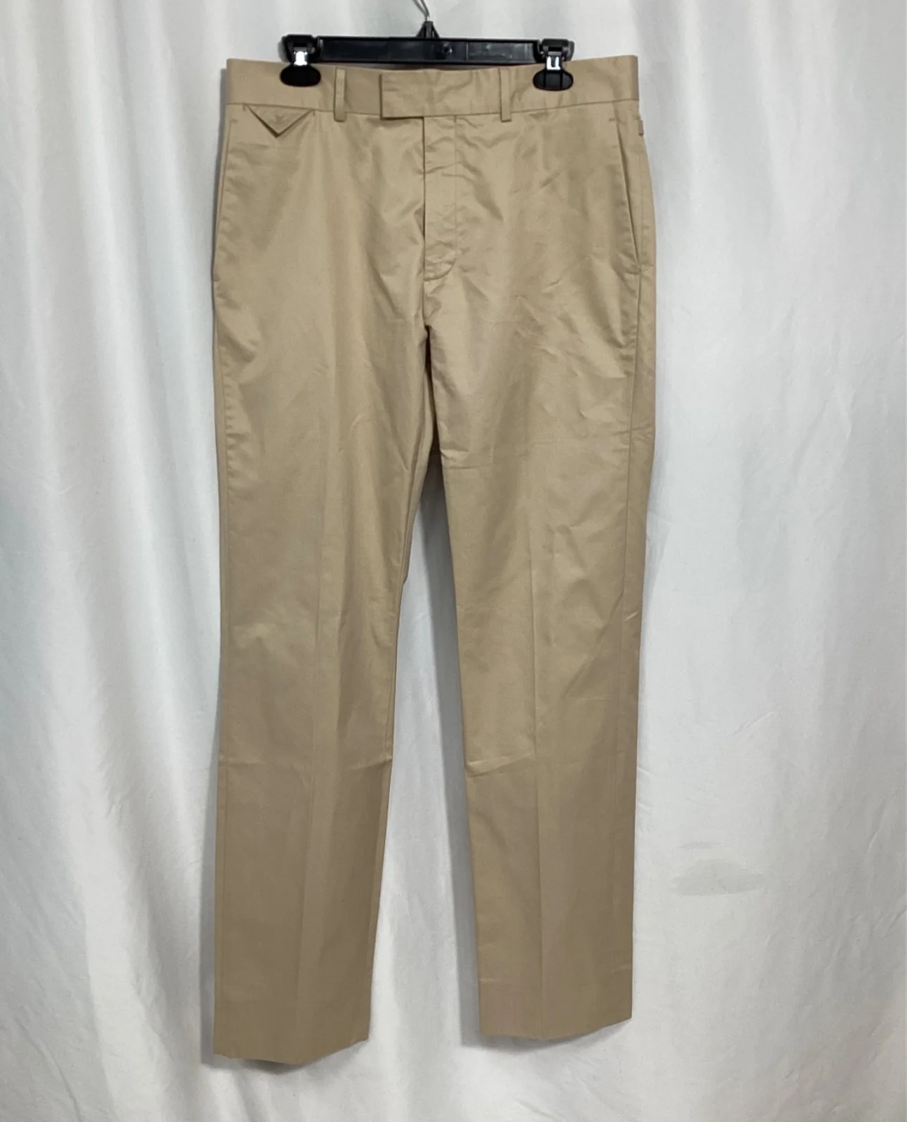 Men's Louis Vuitton Logo Buckle Slim-Fit Trousers in Brown Cotton - Image 5