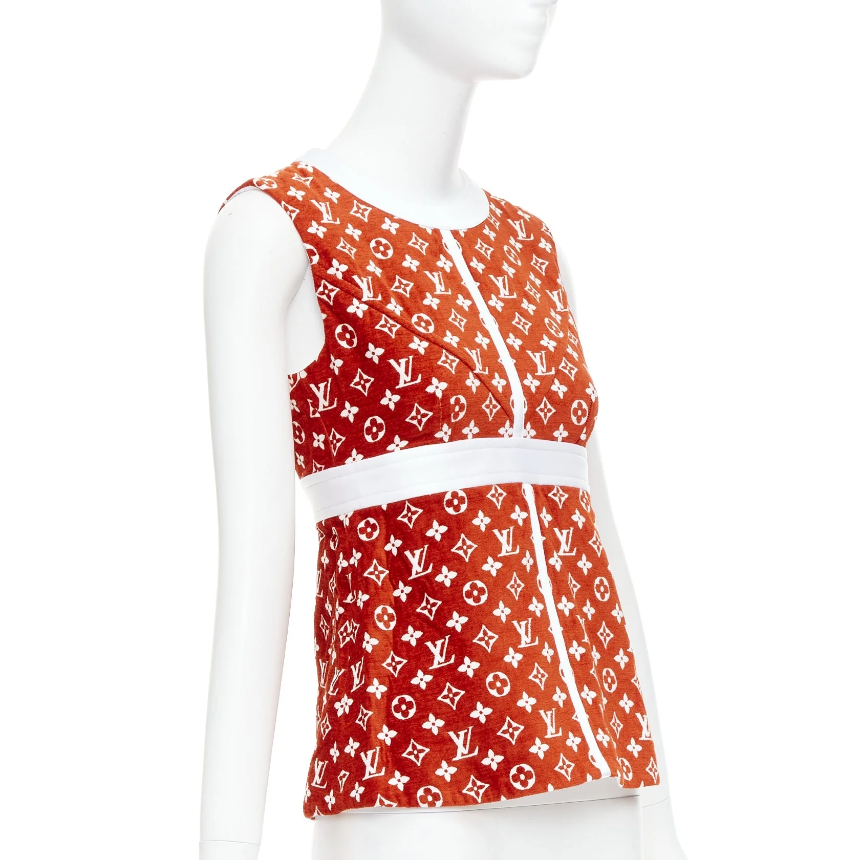 Women's Louis Vuitton lv monogram back zip peplum top - Image 9