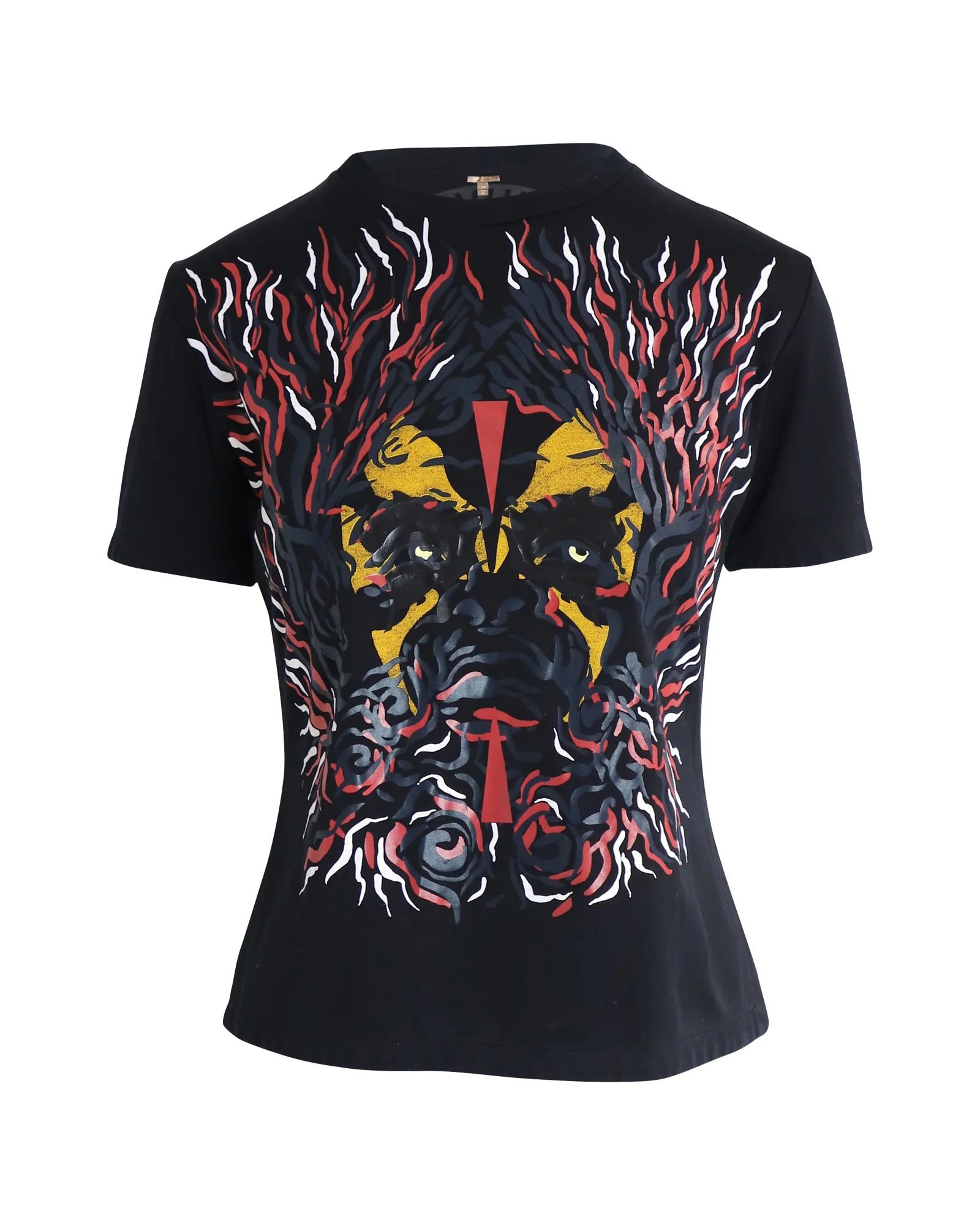 Women's Louis Vuitton Tribal Print T-Shirt in Black Cotton
