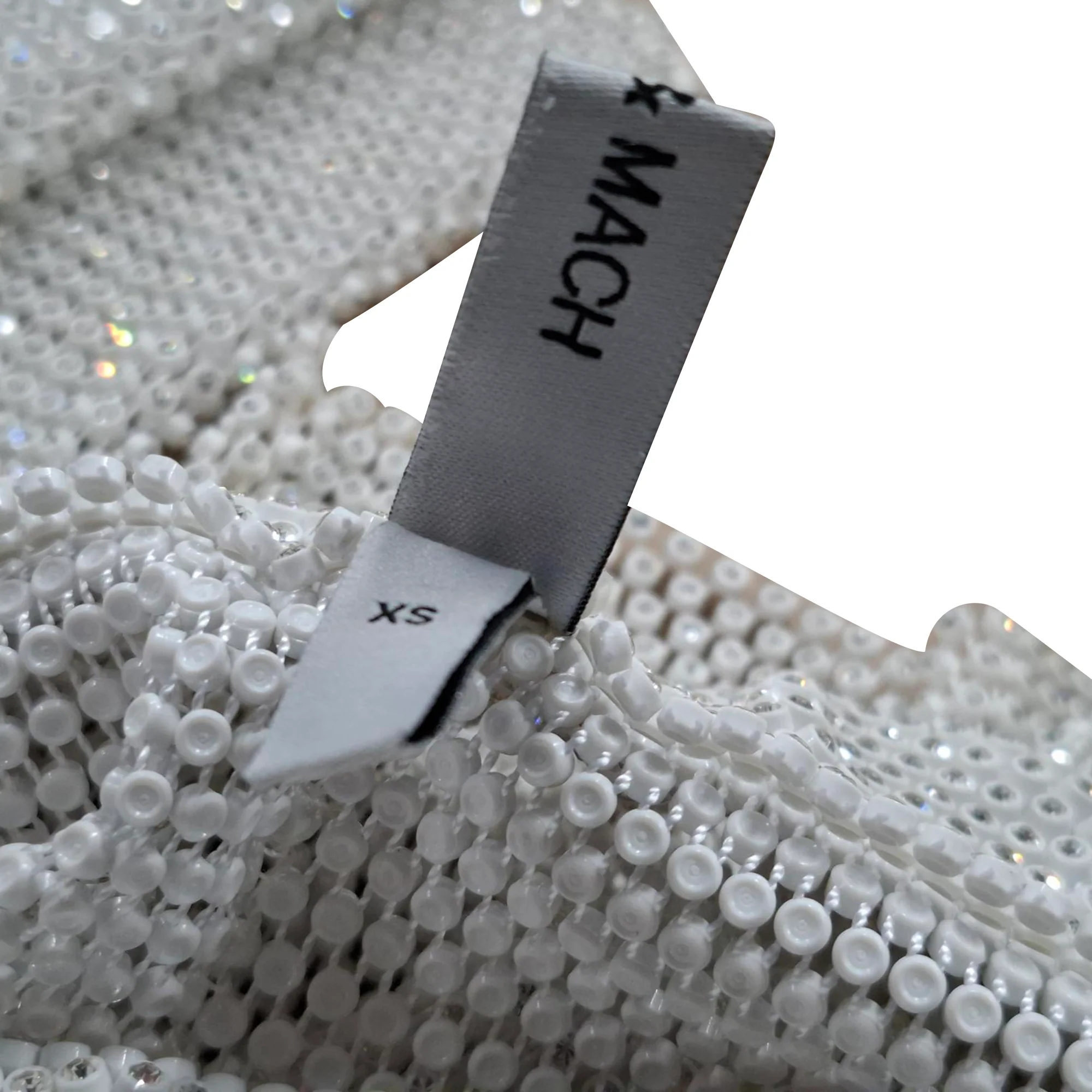 Women's Mach & Mach Crystal-Embellished Shorts in White Polyester - Image 4