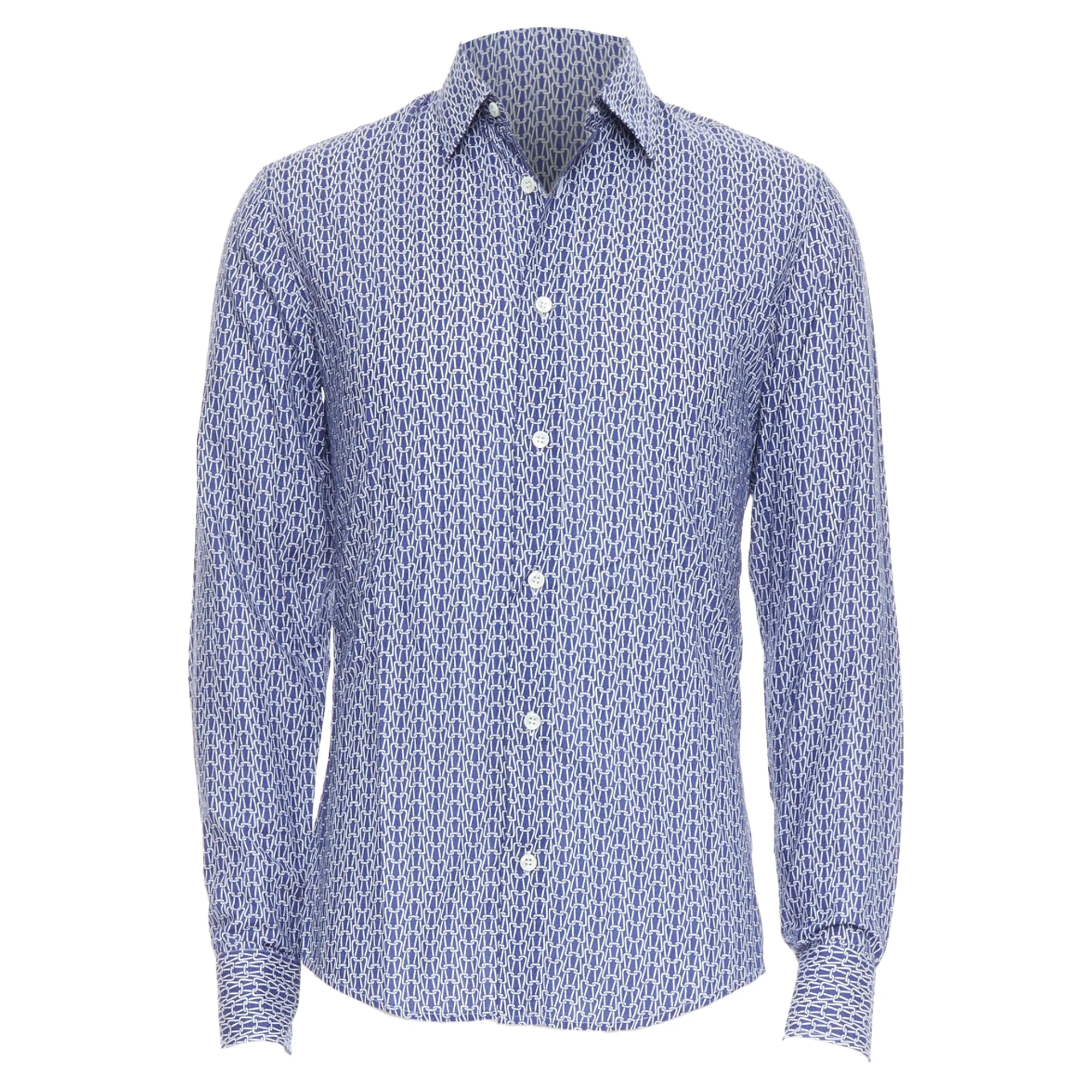 Men's Maison Margiela cotton knitted print dress shirt