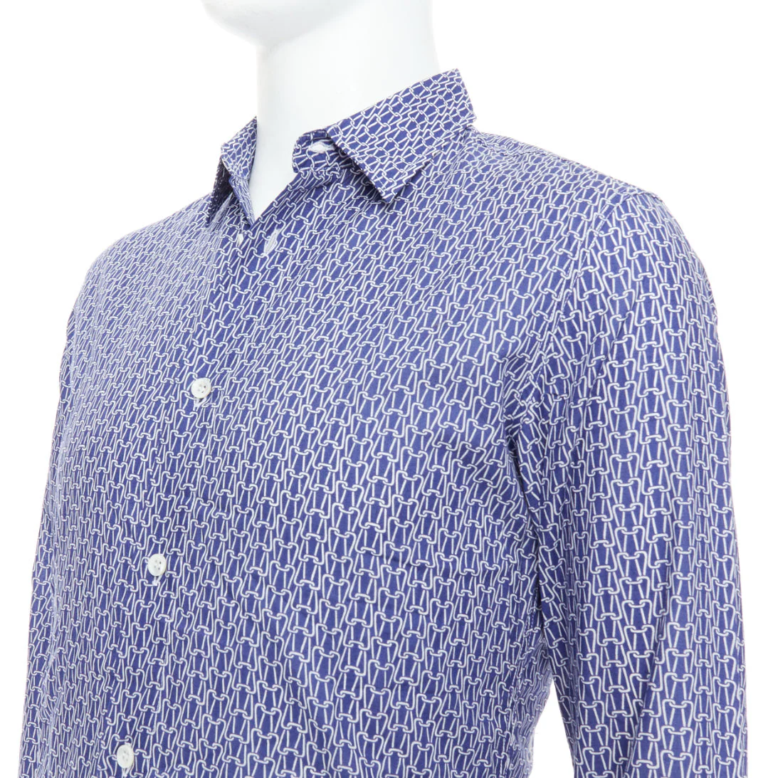 Men's Maison Margiela cotton knitted print dress shirt - Image 8