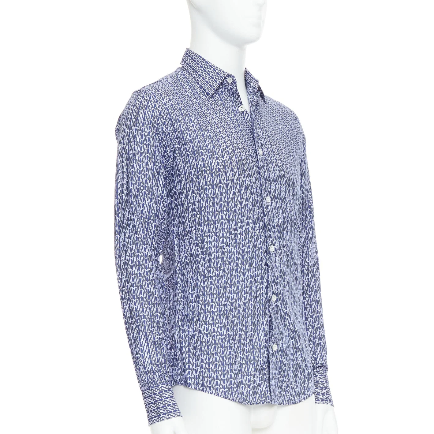 Men's Maison Margiela cotton knitted print dress shirt - Image 9