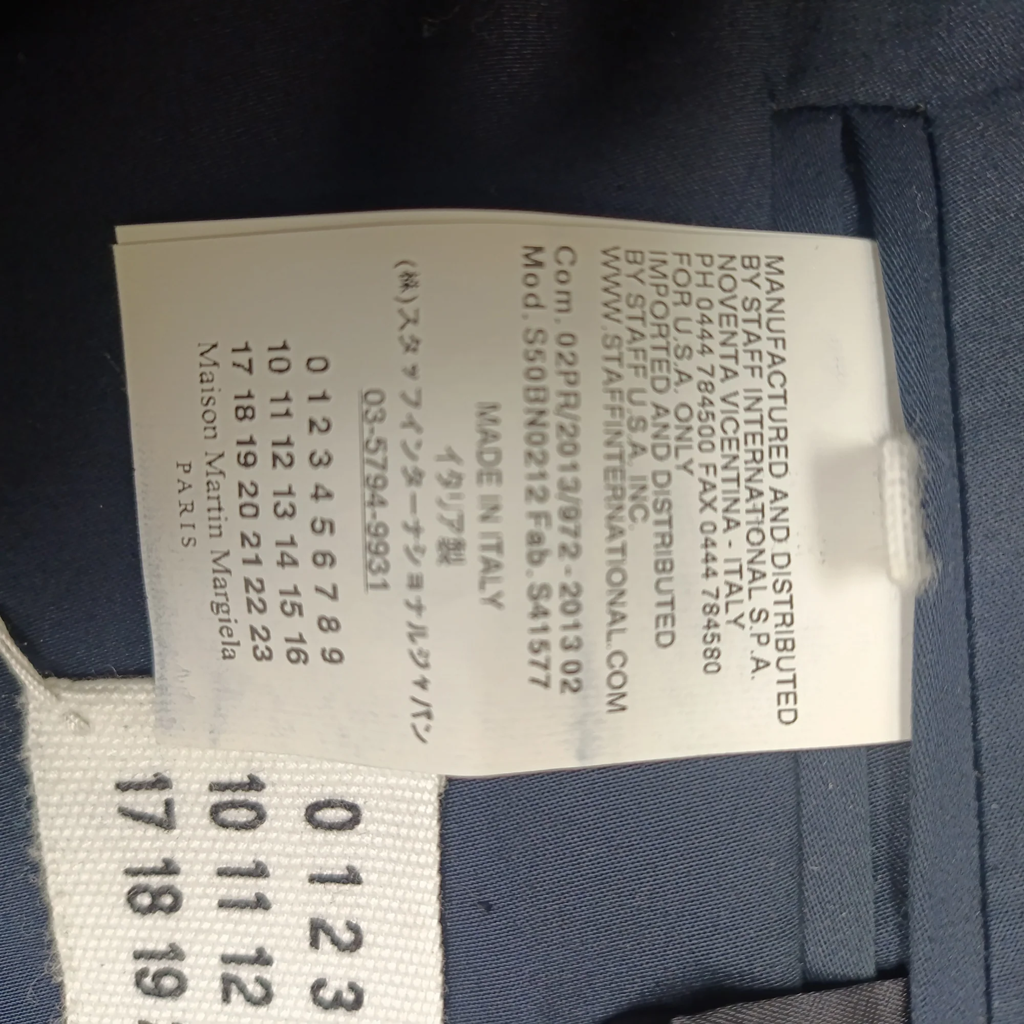 Men's  Maison Margiela Single-Breasted Blazer with Pockets in Navy Blue Cotton - Image 4