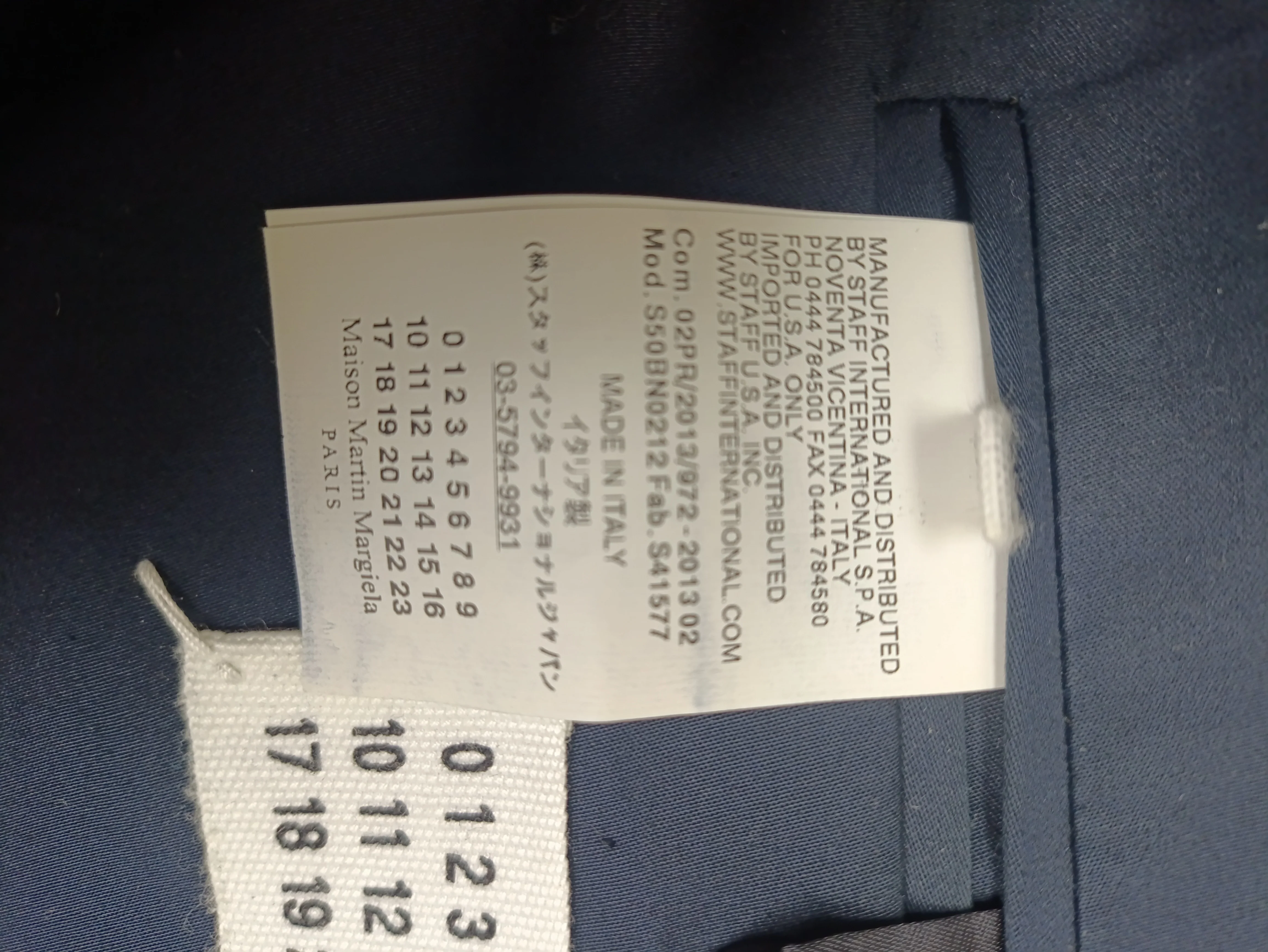 Men's  Maison Margiela Single-Breasted Blazer with Pockets in Navy Blue Cotton - Image 9