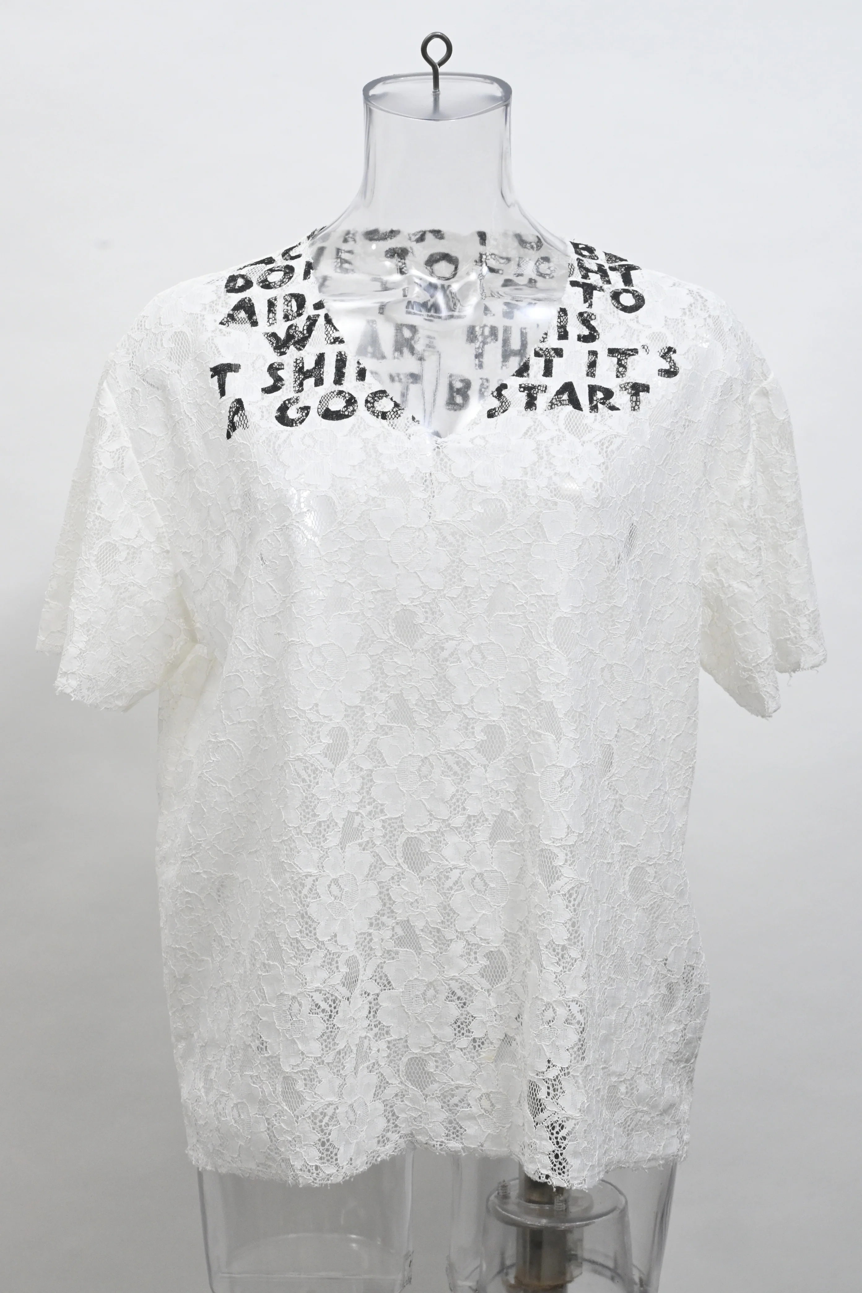 Women's Maison Margiela Charity Lace Blouse in White Polyester - Image 6
