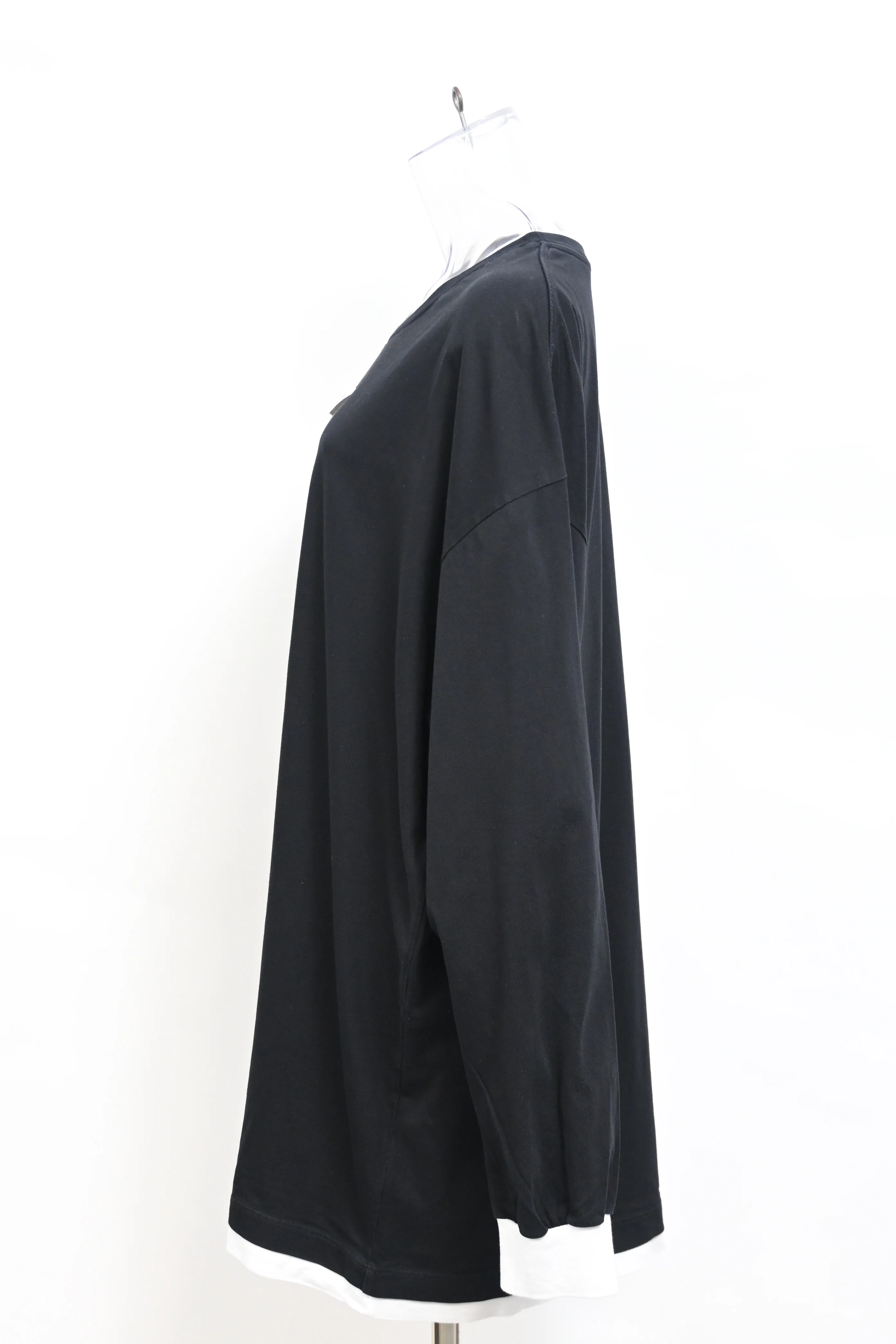 Women's Maison Margiela Crewneck Mini Sweater Dress in Black Cotton - Image 7