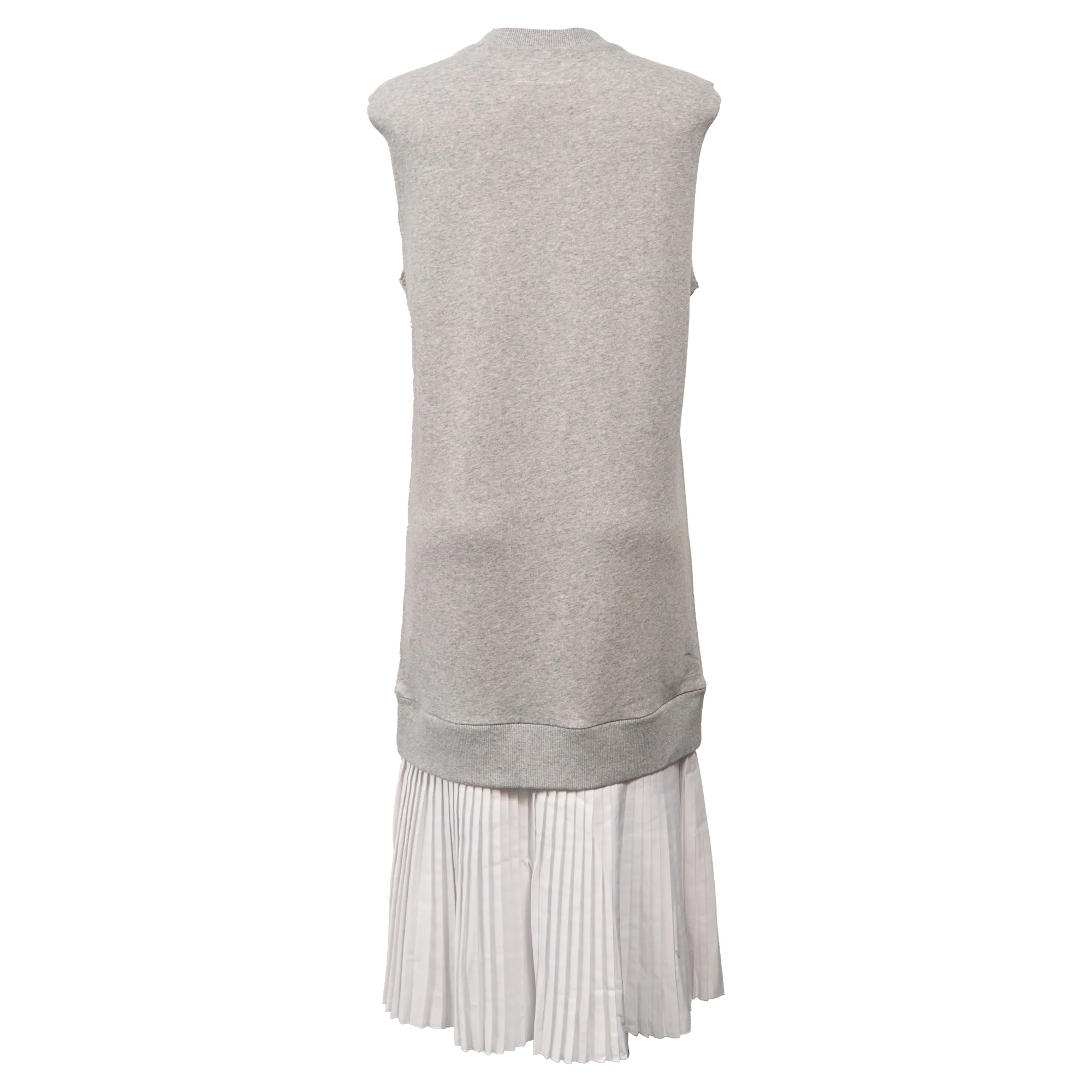 Women's Maison Margiela Layered Midi Sleeveless Sweater Dress in Grey Cotton - Image 3