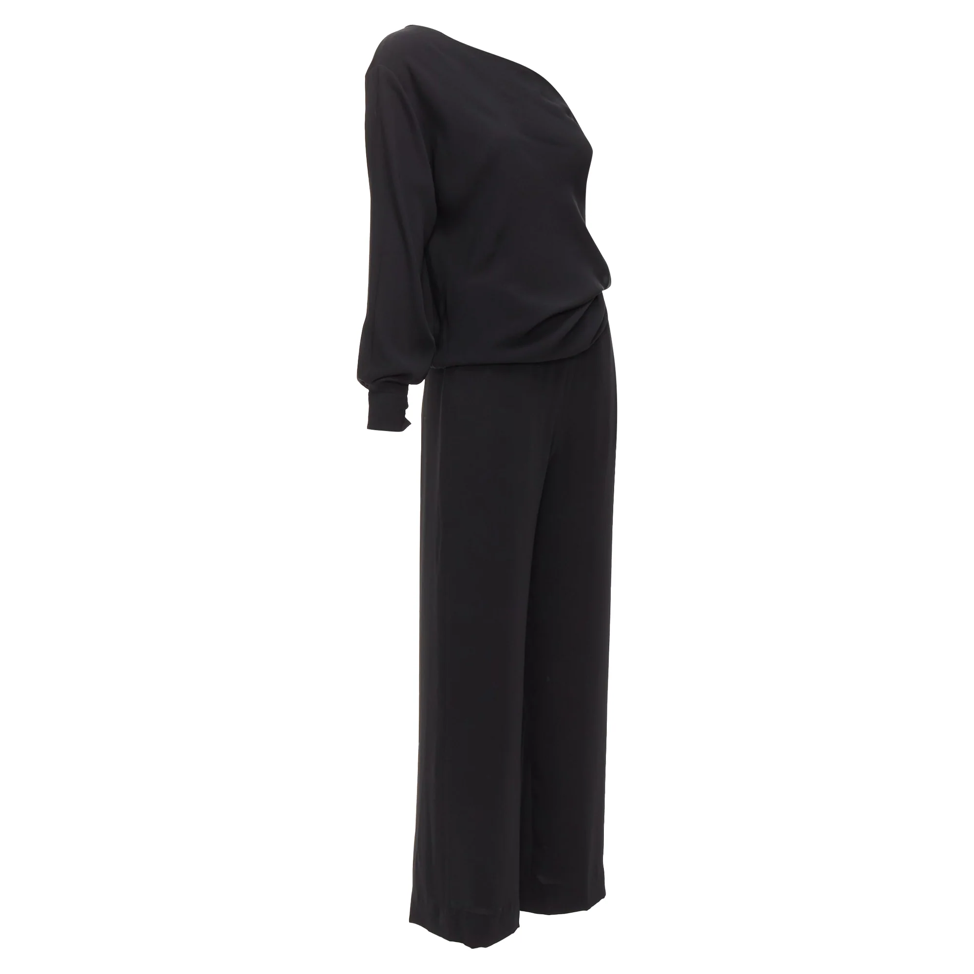 Women's Maison Margiela MM6 One Shoulder Drape Cut Cropped Jumpsuit - Image 3