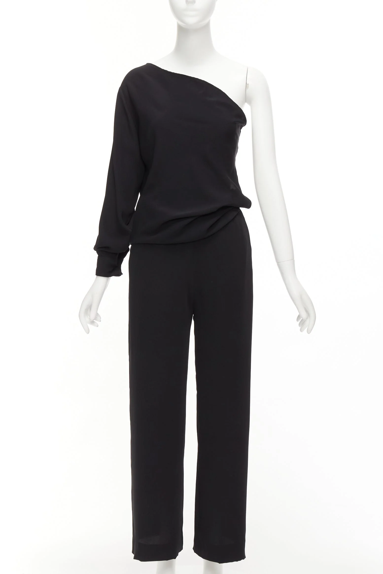 Women's Maison Margiela MM6 One Shoulder Drape Cut Cropped Jumpsuit - Image 7