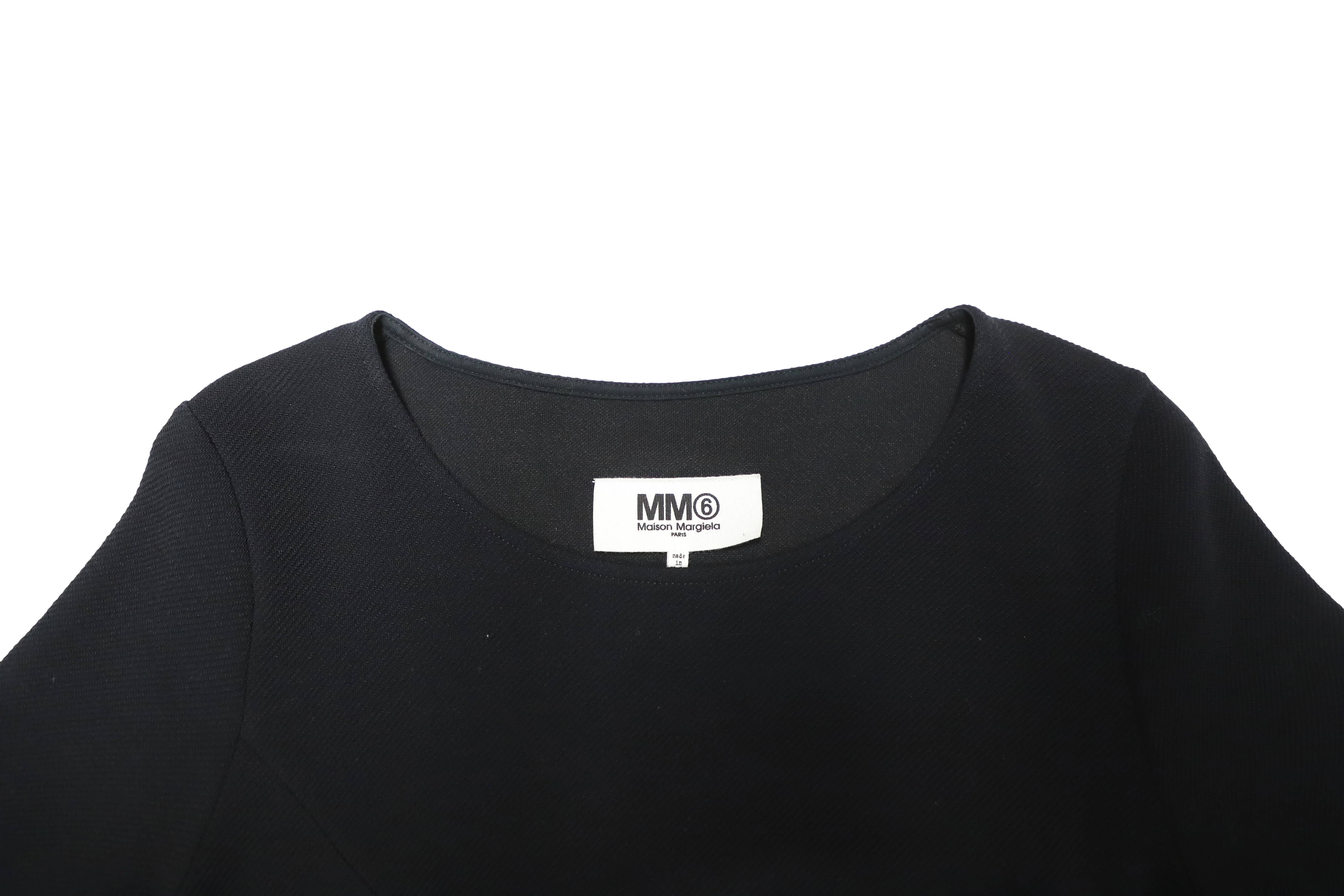 Women's Maison Margiela MM6 T-Shirt Dress in Black Cotton - Image 6
