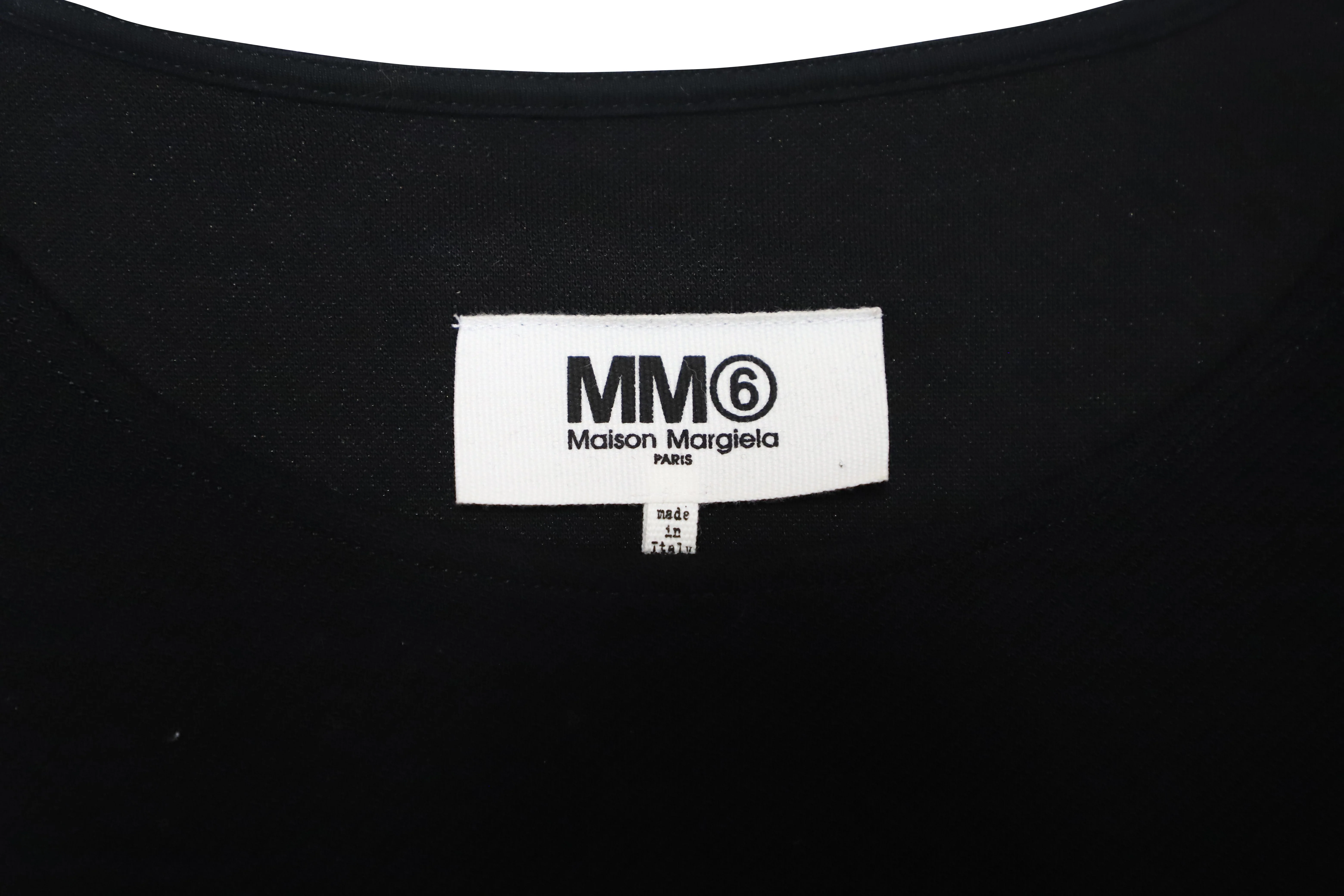 Women's Maison Margiela MM6 T-Shirt Dress in Black Cotton - Image 7