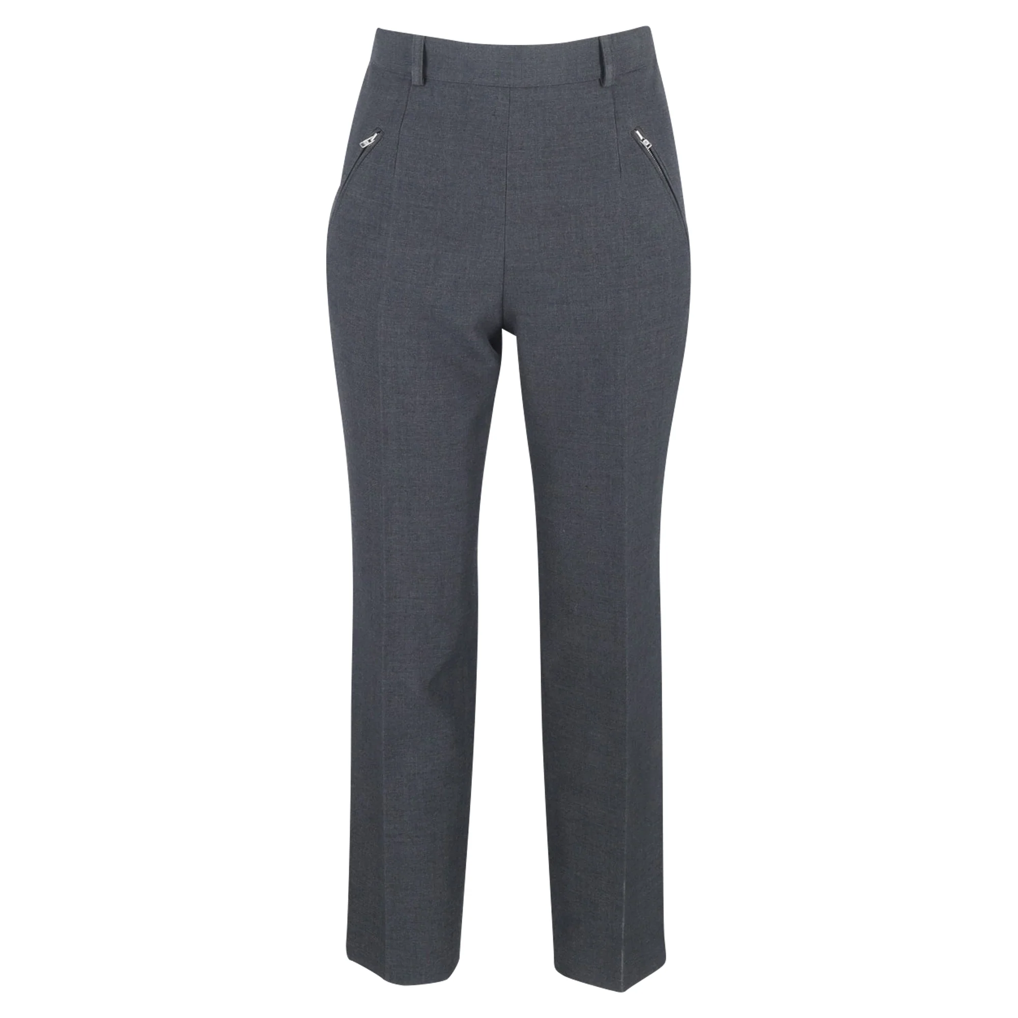 Women's  Maison Margiela Slim-Fit Cropped Trousers in Grey Polyester
