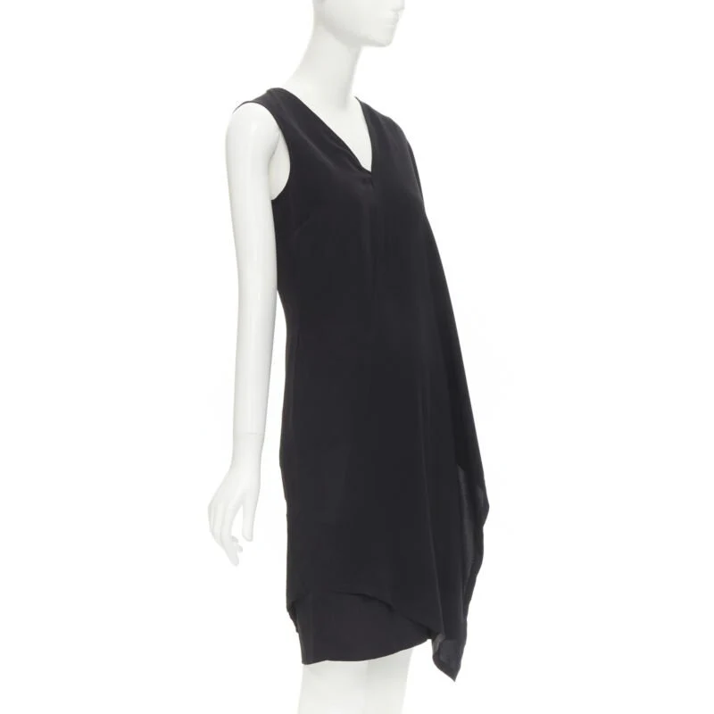 Women's Maison Margiela V-neck asymmetric bonded cape dress - Image 9