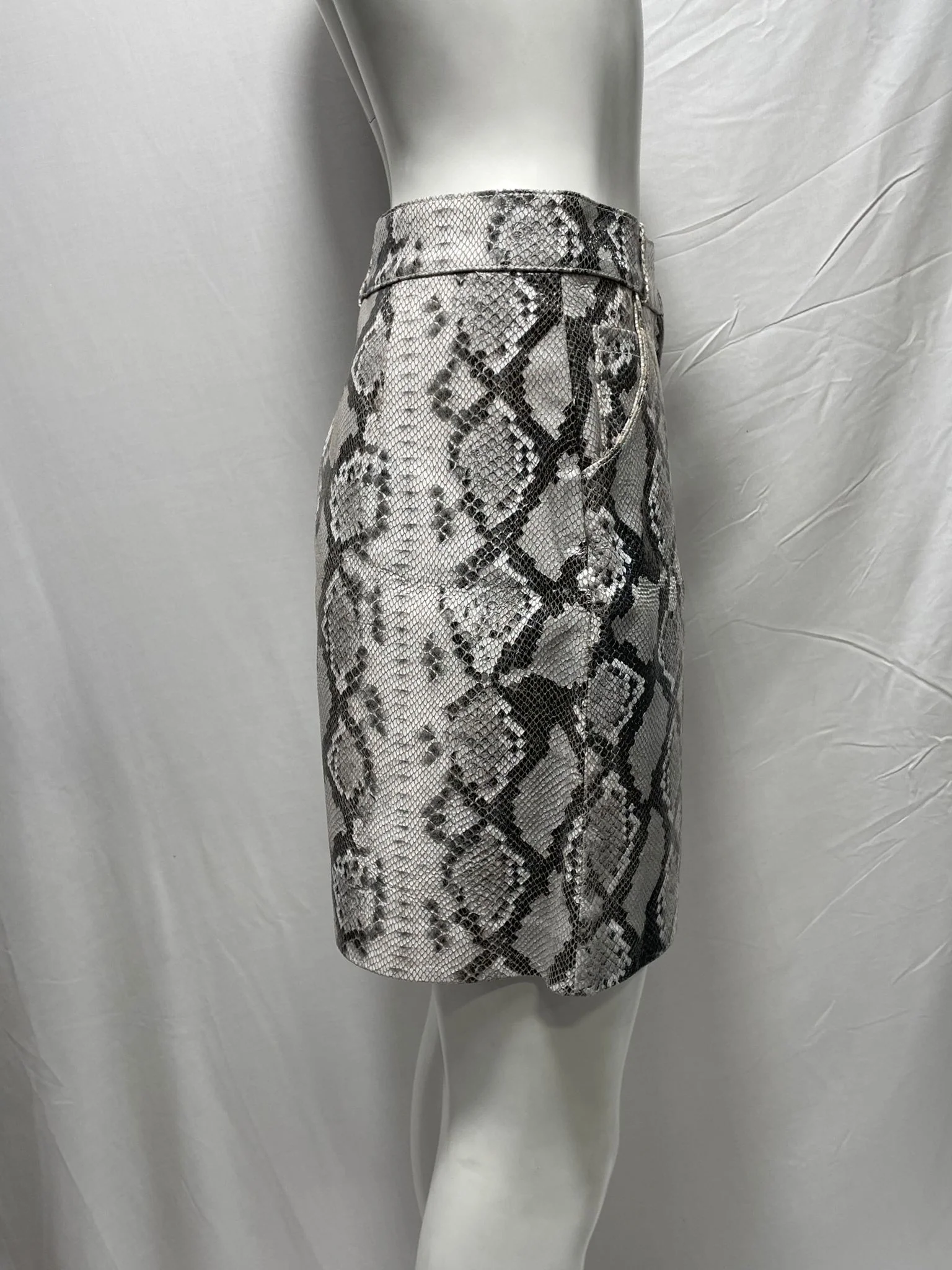 Women's Maje Jupita Embossed Mini Skirt in Animal Print Goat Leather - Image 7