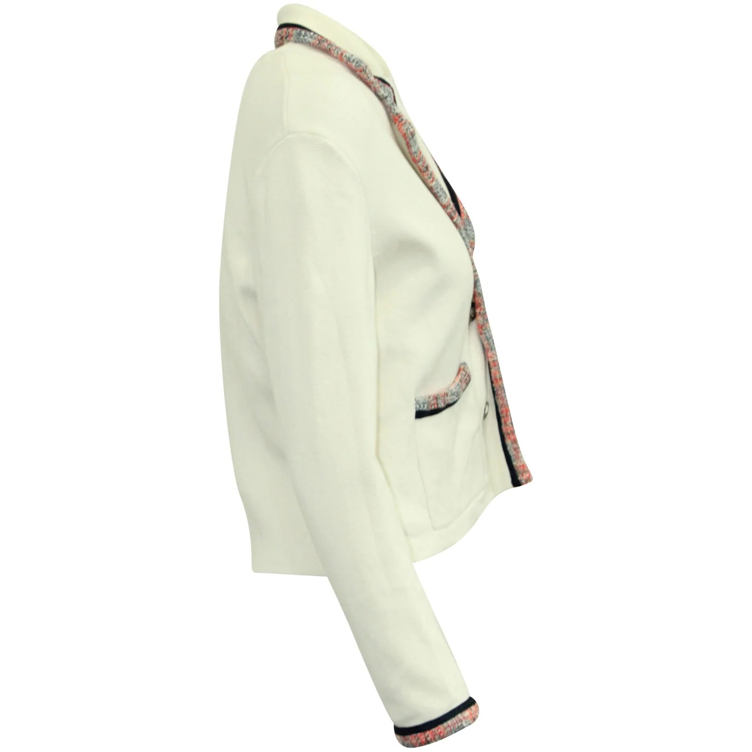 Women's Maje Lock Knit Cardigan in White Cotton - Image 2