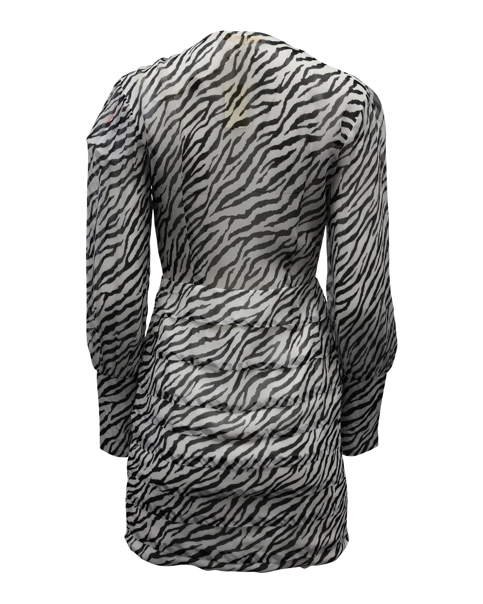 Women's Maje Ribane Zebra-Print Mini Dress in Animal Print Viscose - Image 3