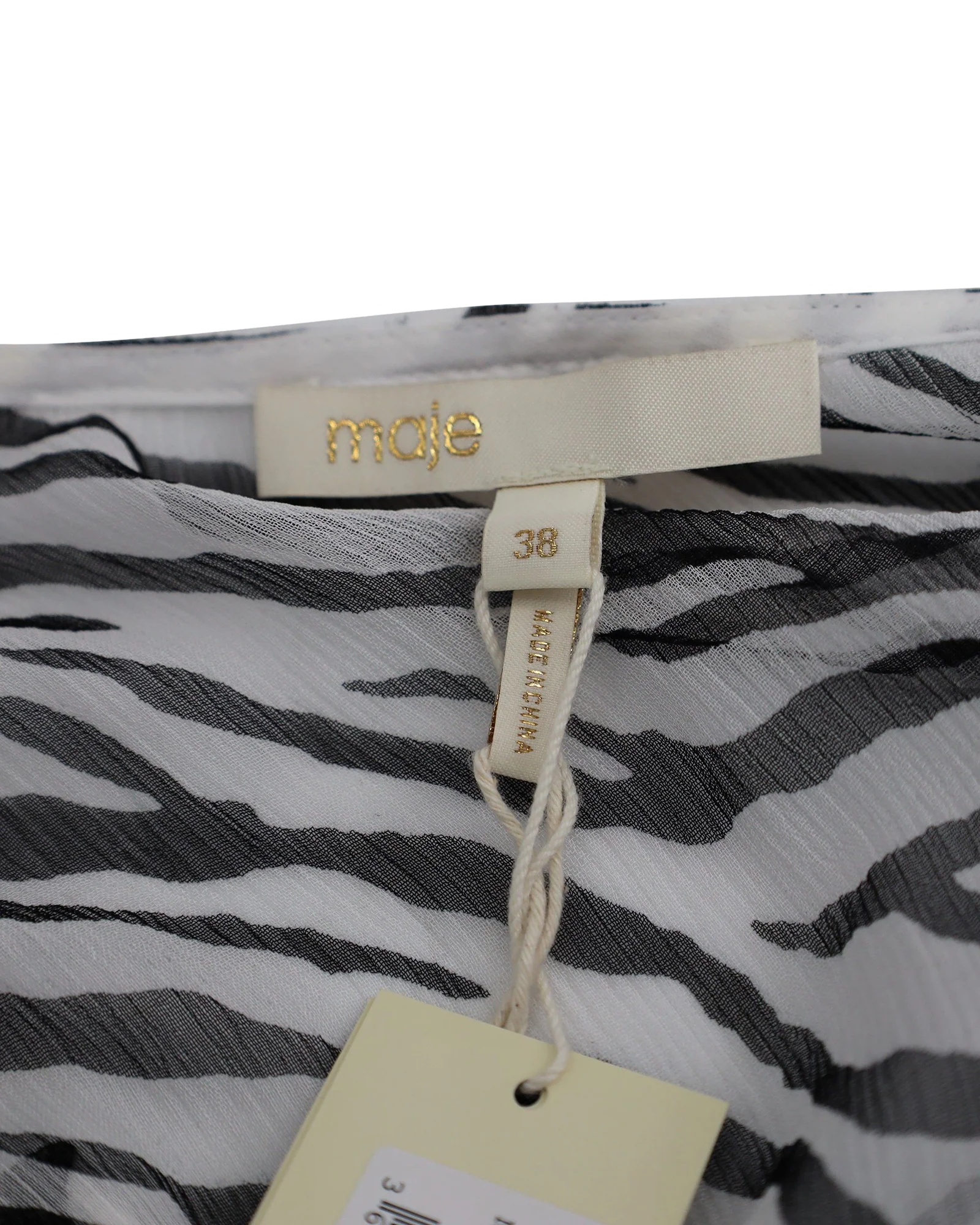 Women's Maje Ribane Zebra-Print Mini Dress in Animal Print Viscose - Image 4
