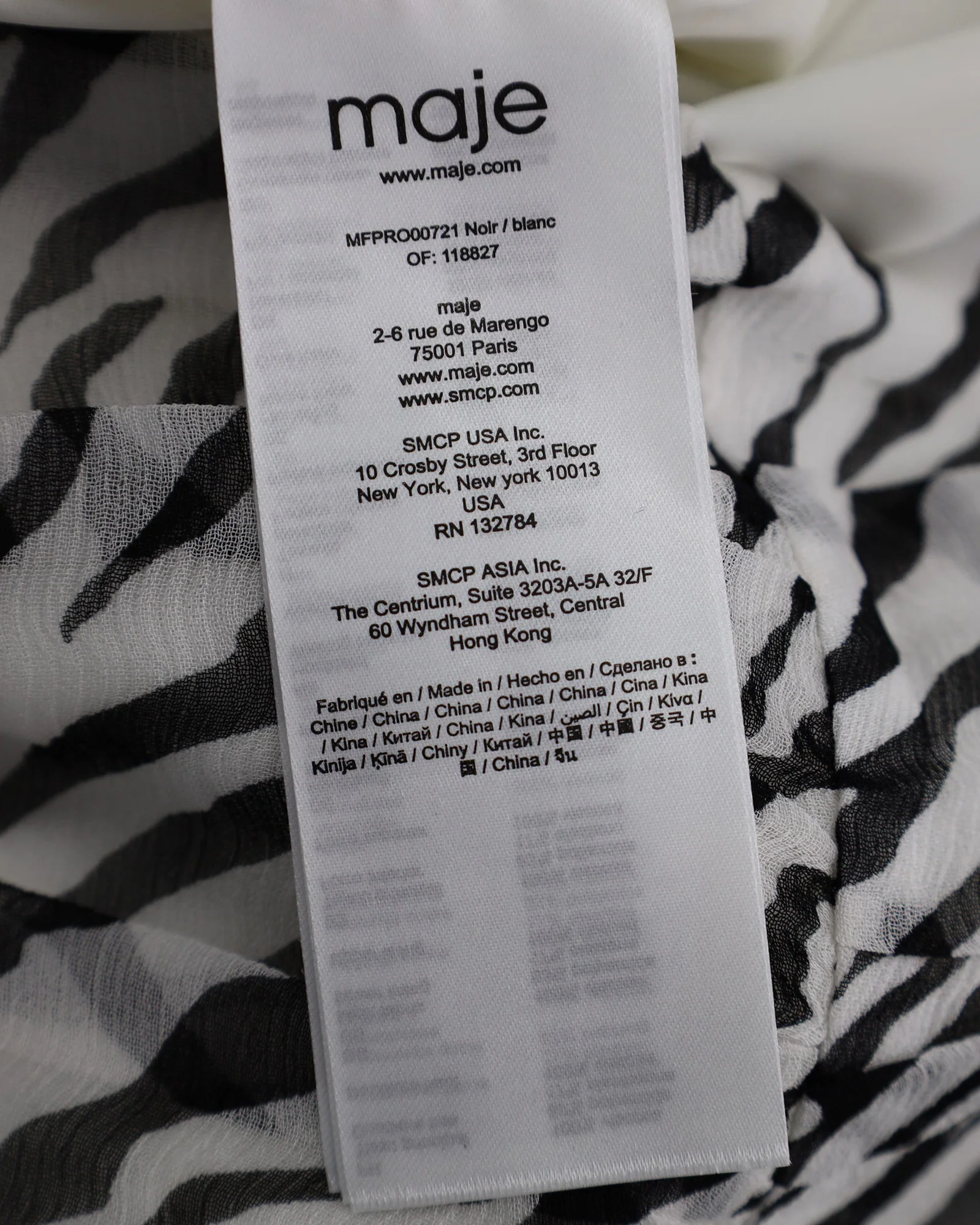 Women's Maje Ribane Zebra-Print Mini Dress in Animal Print Viscose - Image 7