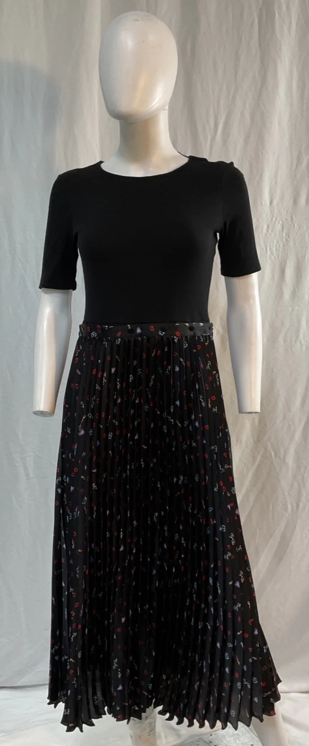 Women's Maje Riplita Midi Dress in Black Polyester - Image 8