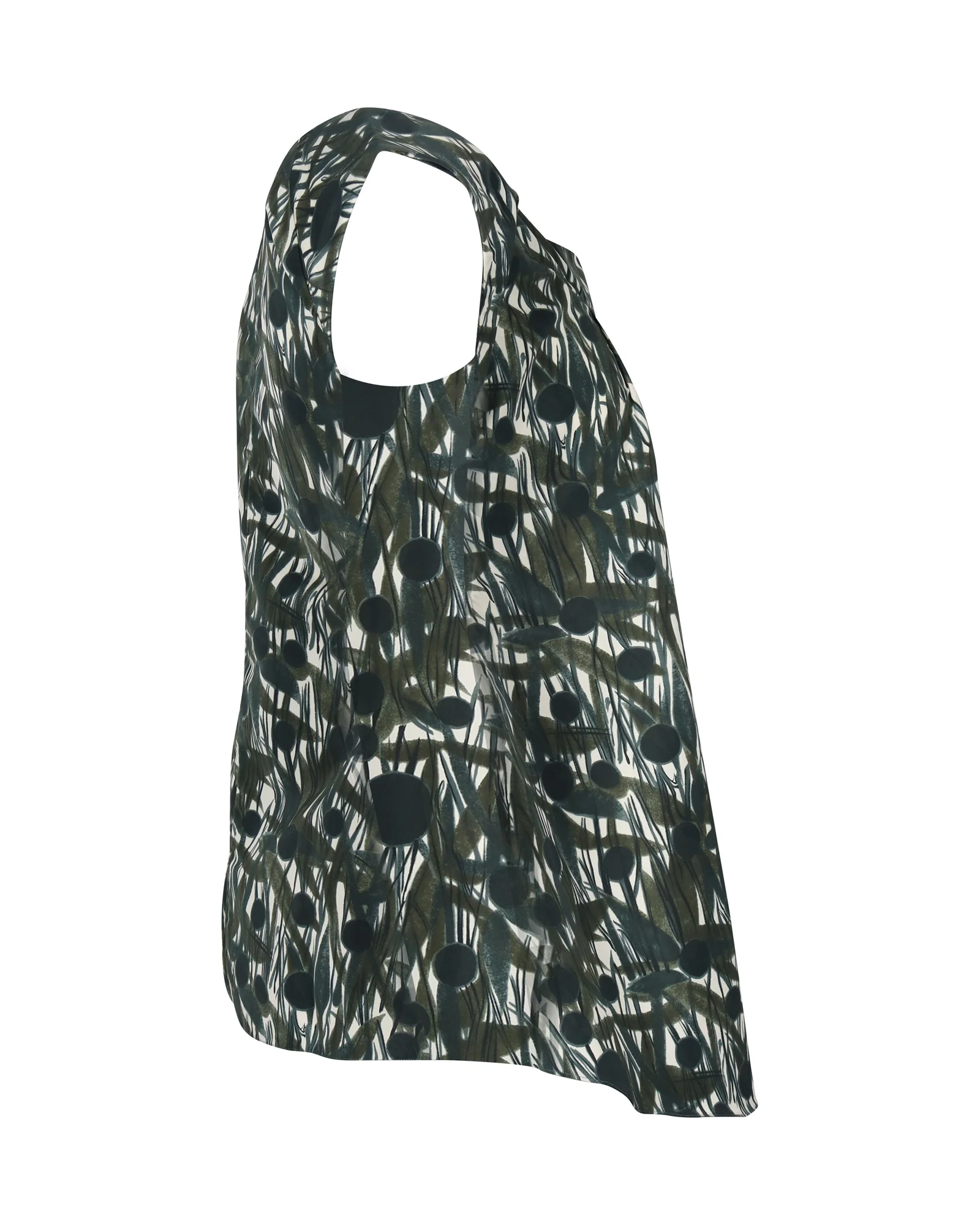 Women's Marni Abstract Printed Top in Green Polyester - Image 2