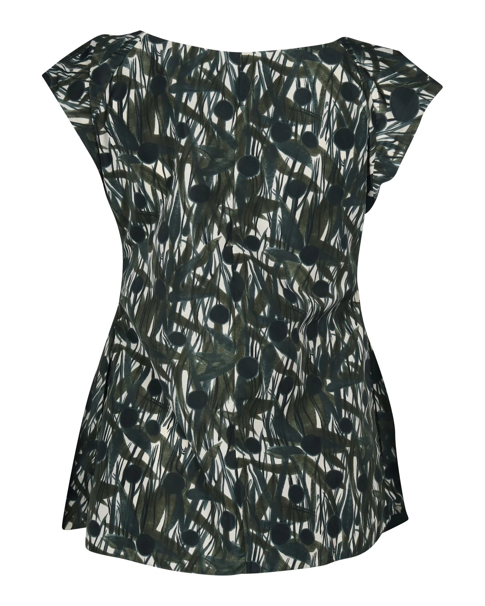 Women's Marni Abstract Printed Top in Green Polyester - Image 3