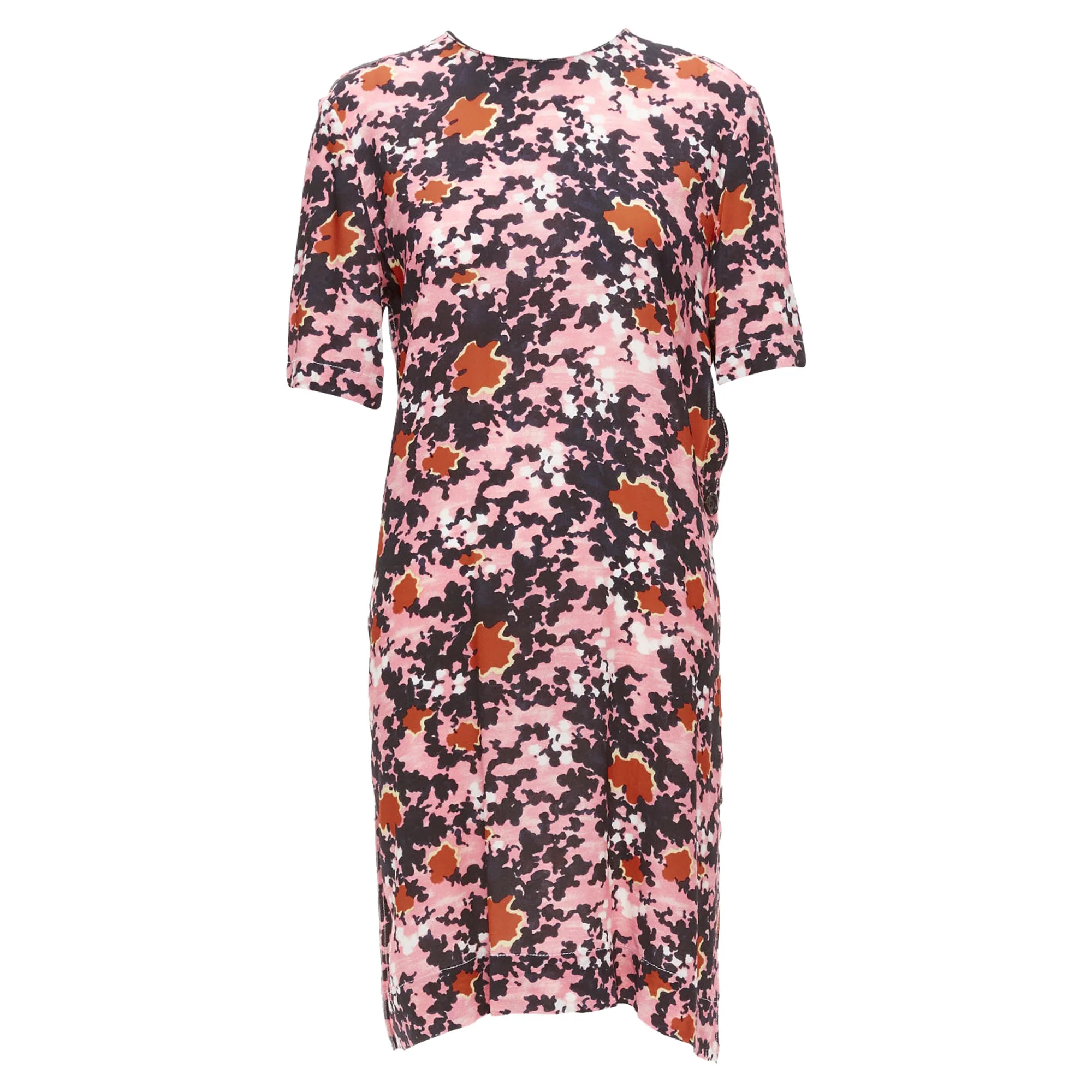 Women's Marni Abstract Splash Print Button Slit Side Dress