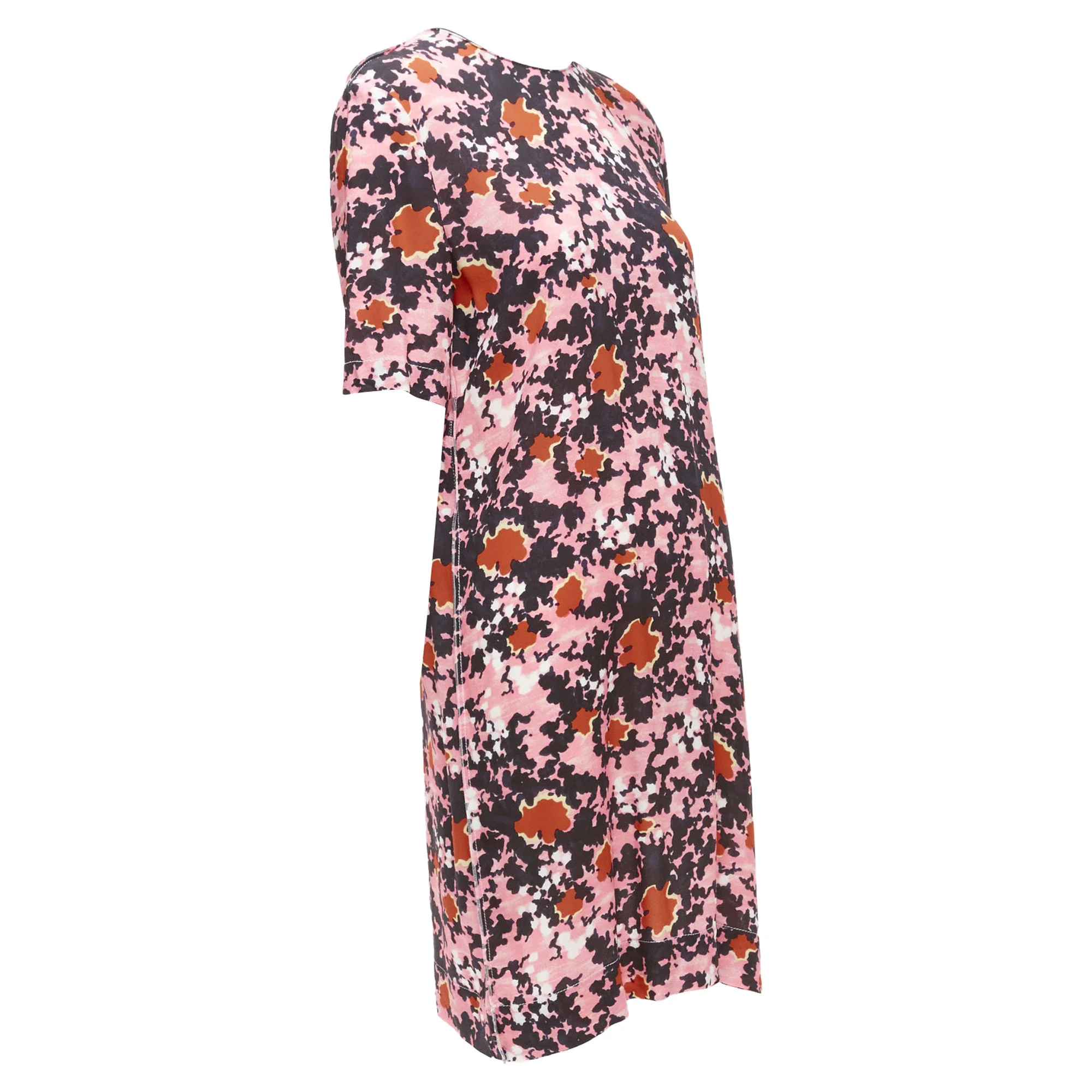 Women's Marni Abstract Splash Print Button Slit Side Dress - Image 3