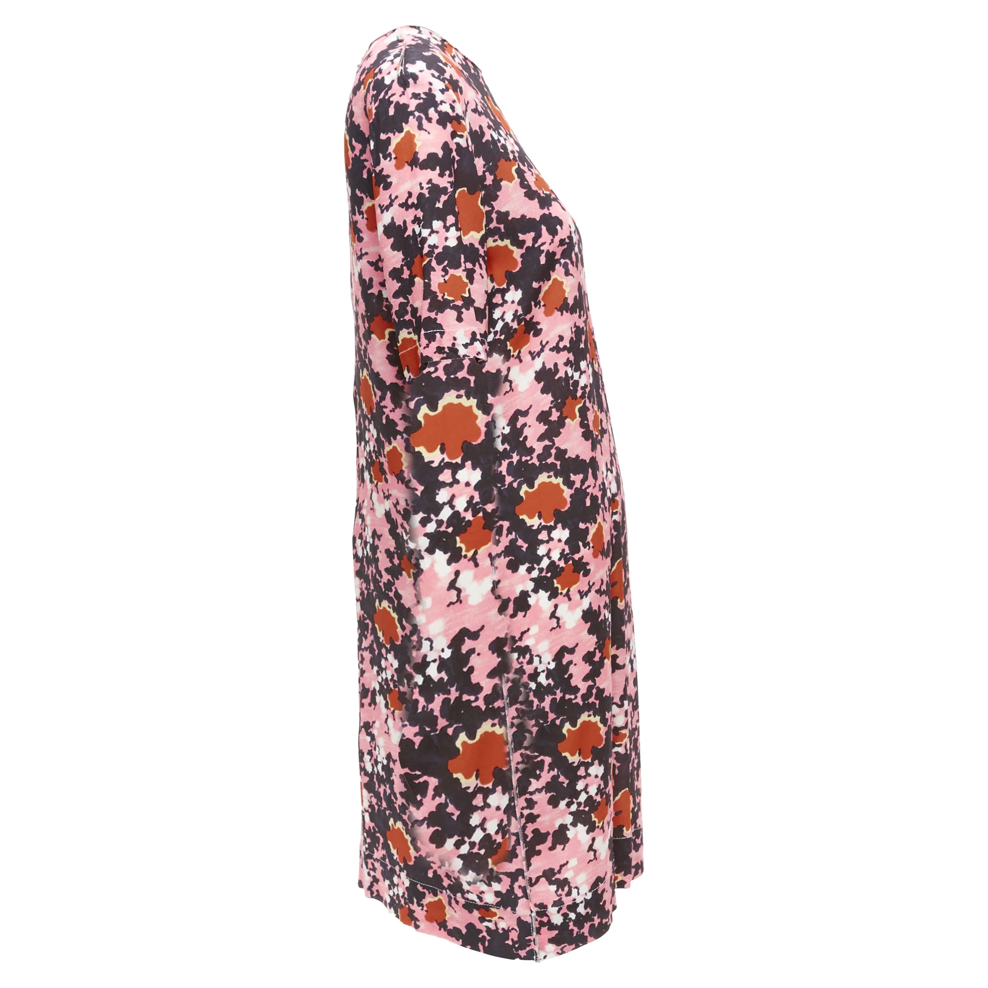 Women's Marni Abstract Splash Print Button Slit Side Dress - Image 4