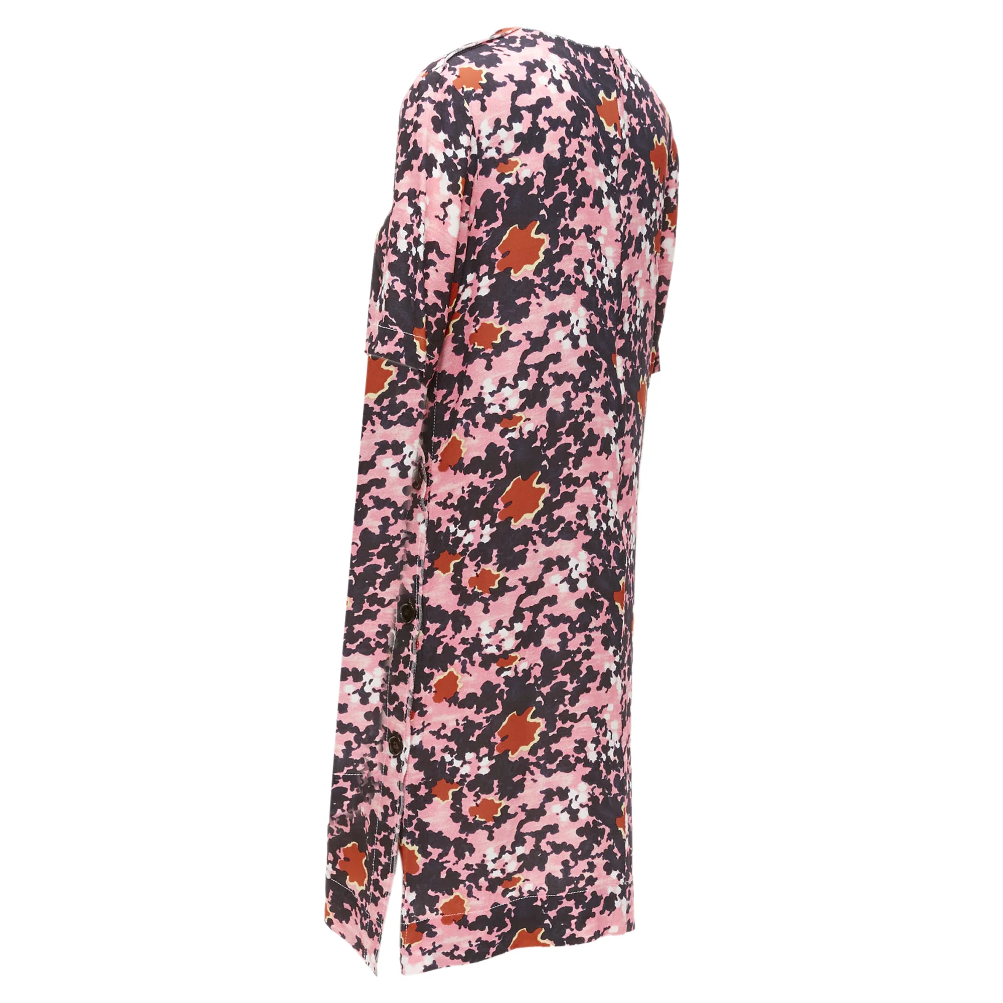 Women's Marni Abstract Splash Print Button Slit Side Dress - Image 6