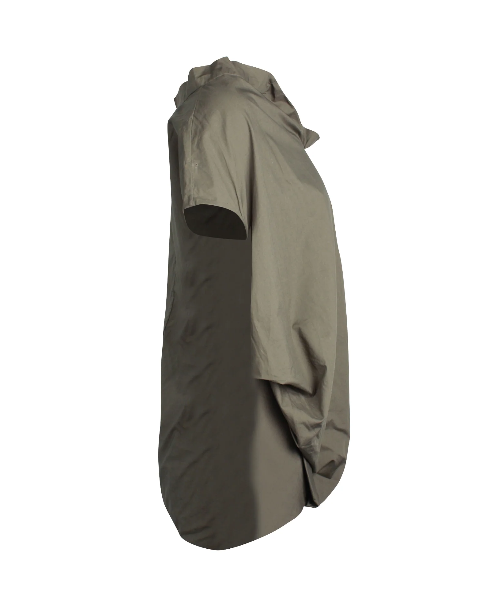 Women's Marni Asymmetric Top in Olive Cotton - Image 2
