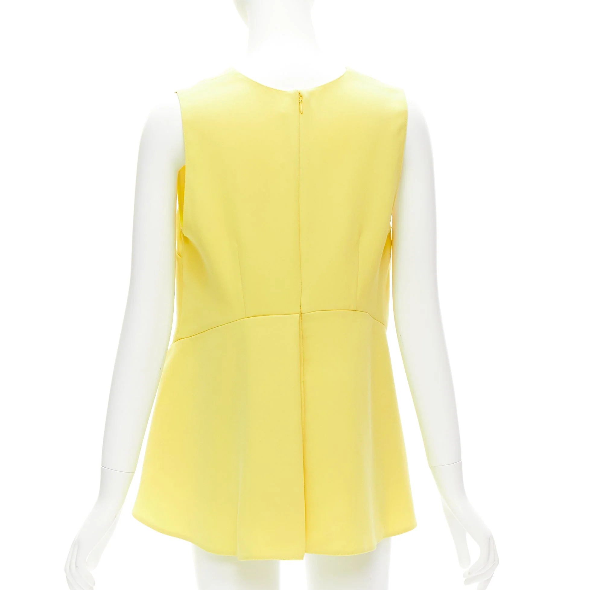 Women's Marni canary darted high low peplum sleeveless top - Image 10