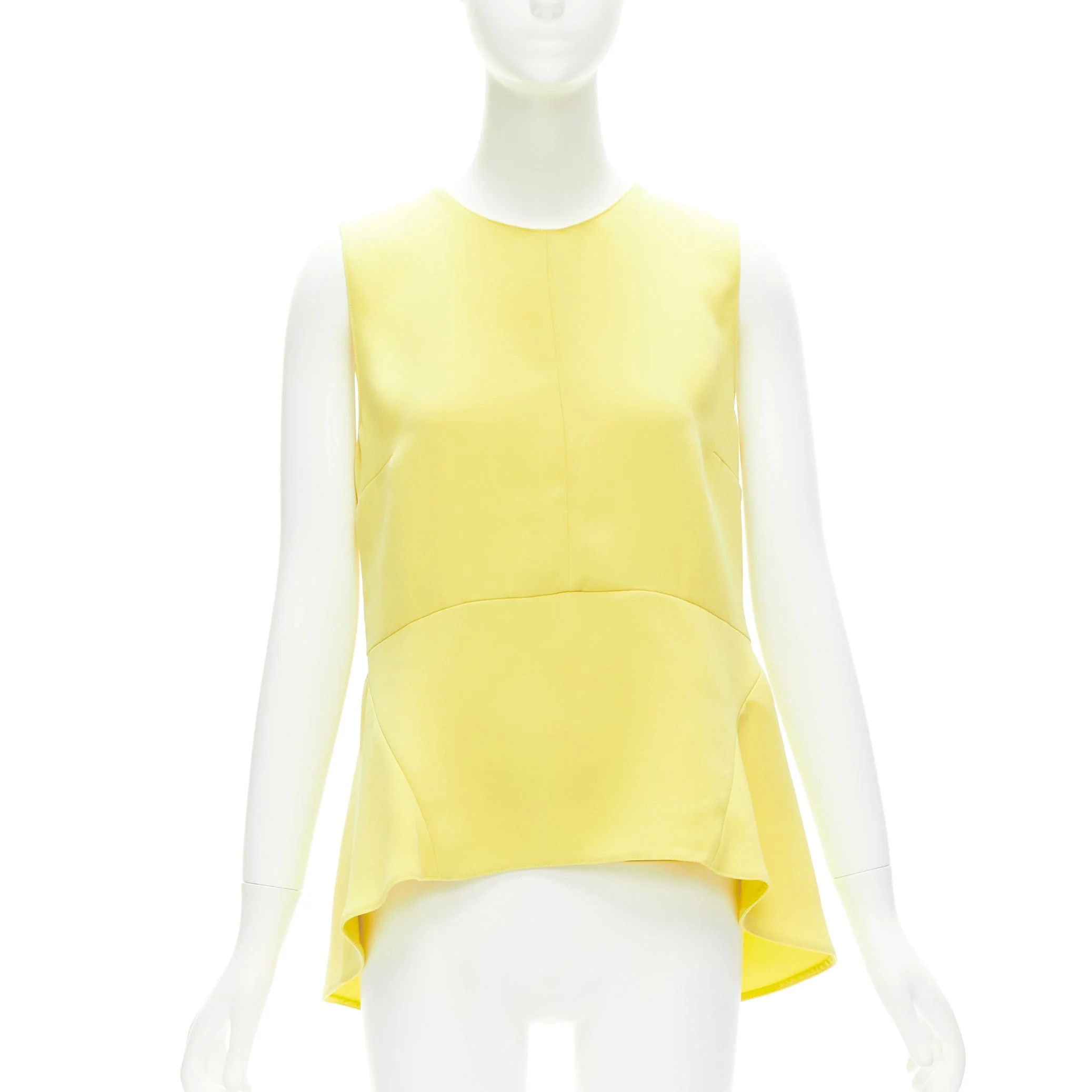 Women's Marni canary darted high low peplum sleeveless top - Image 9