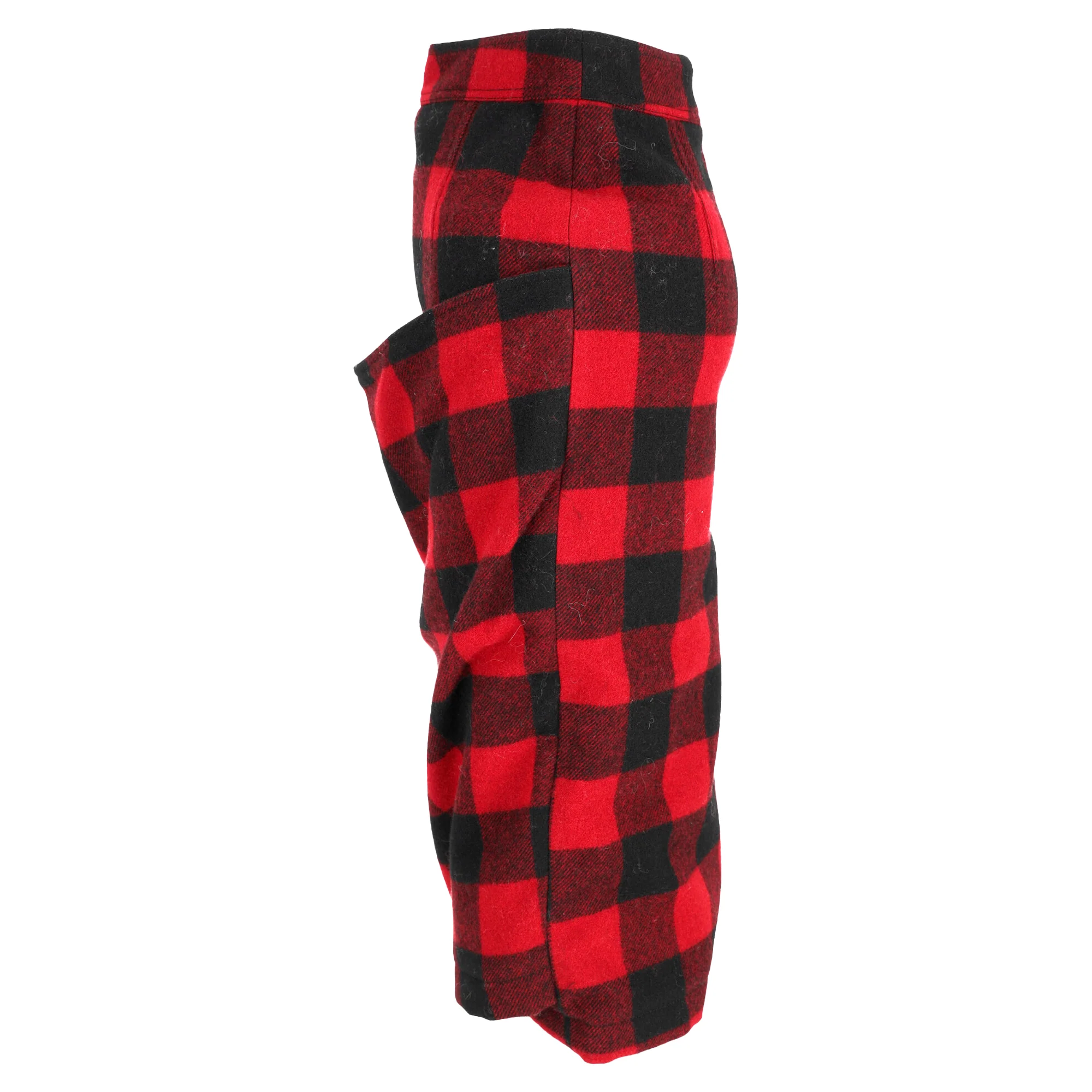Women's Marni Check-Print Midi Pencil Skirt in Red and Black Wool - Image 2