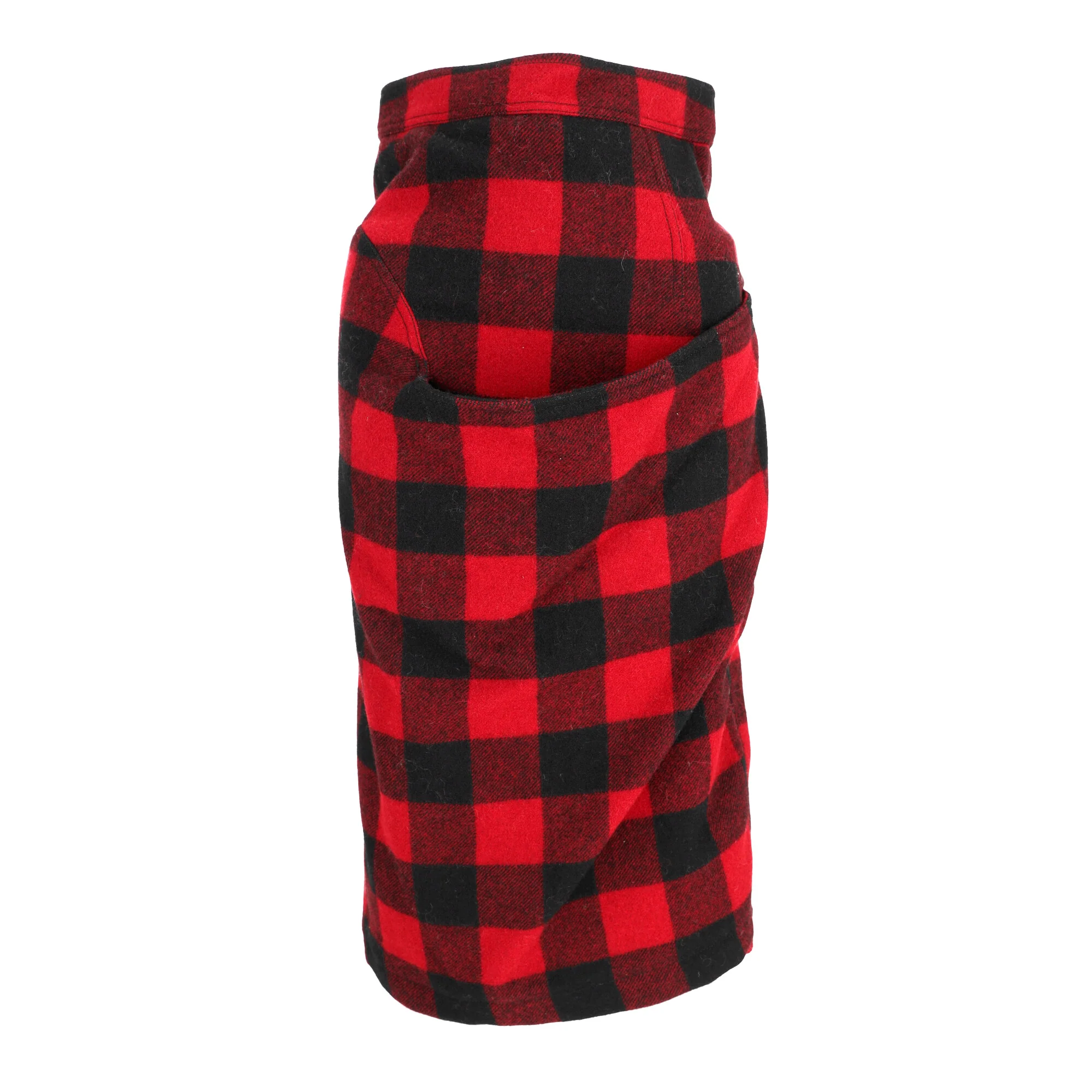 Women's Marni Check-Print Midi Pencil Skirt in Red and Black Wool - Image 8