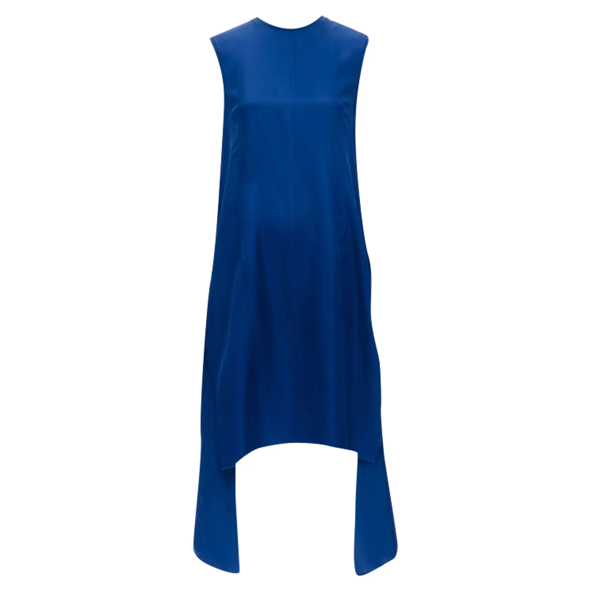 Women's Marni cobalt viscose raw ayed edge step hem fed back dress