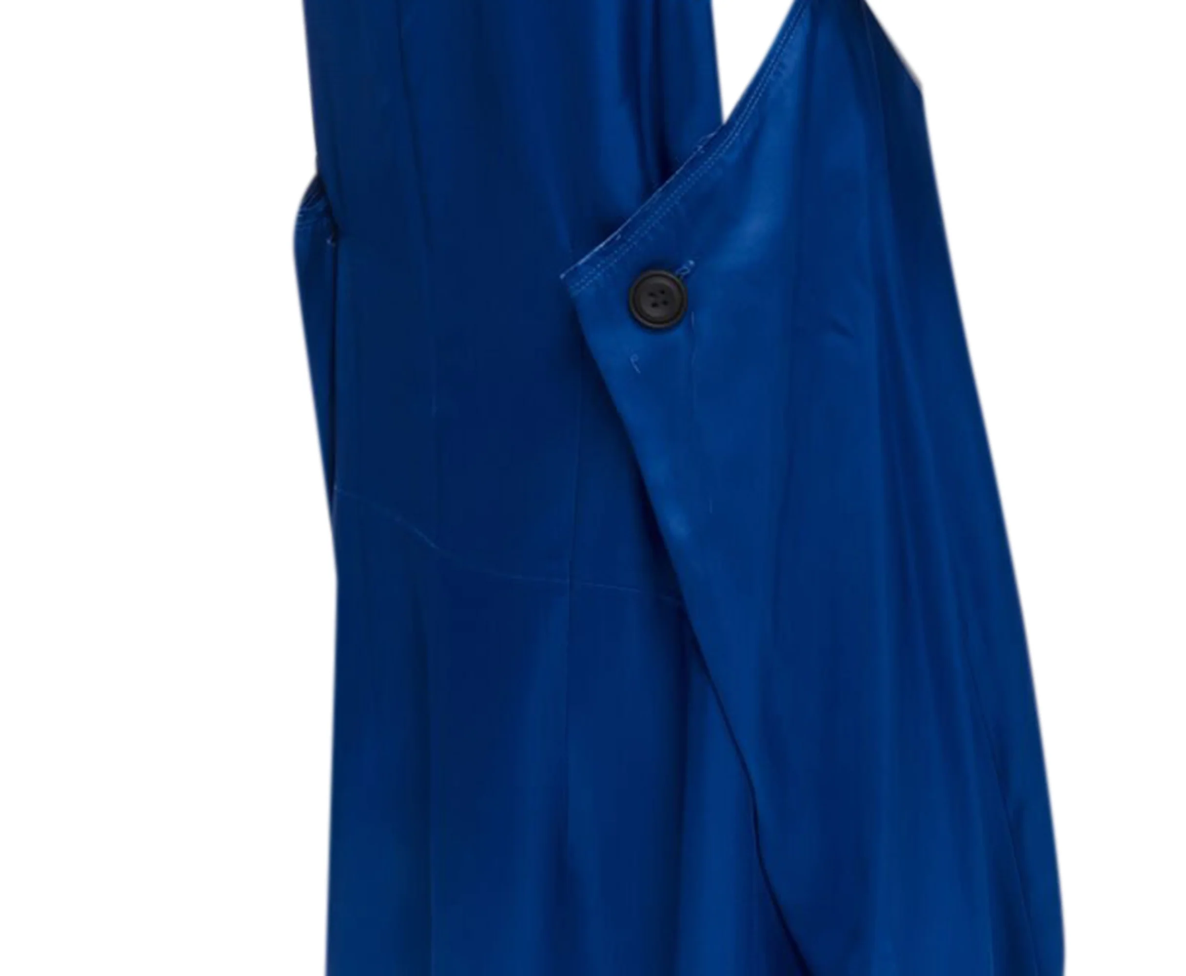 Women's Marni cobalt viscose raw ayed edge step hem fed back dress - Image 2