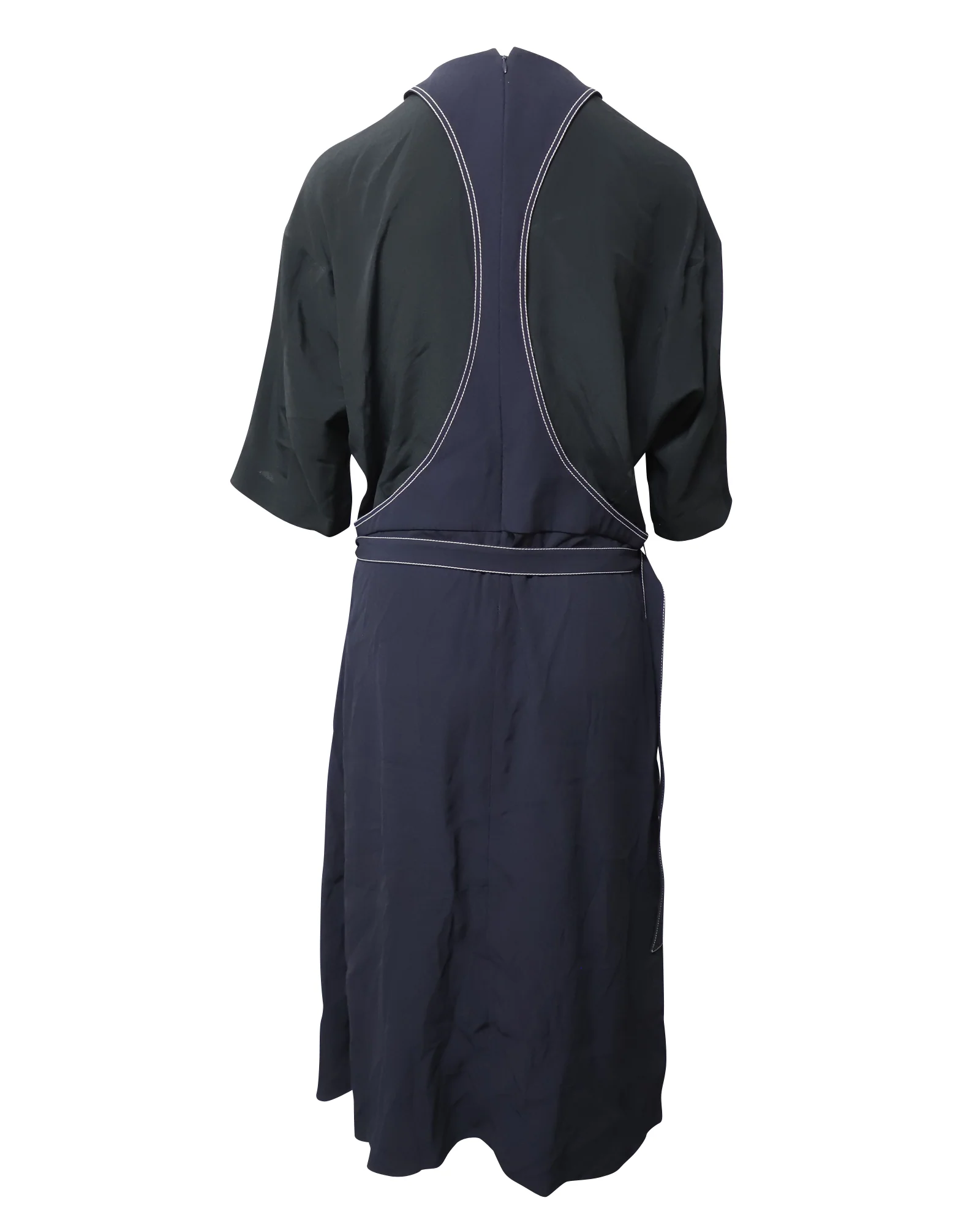 Women's Marni Contrast Stitch Paneled Dress in Multicolor Viscose - Image 3