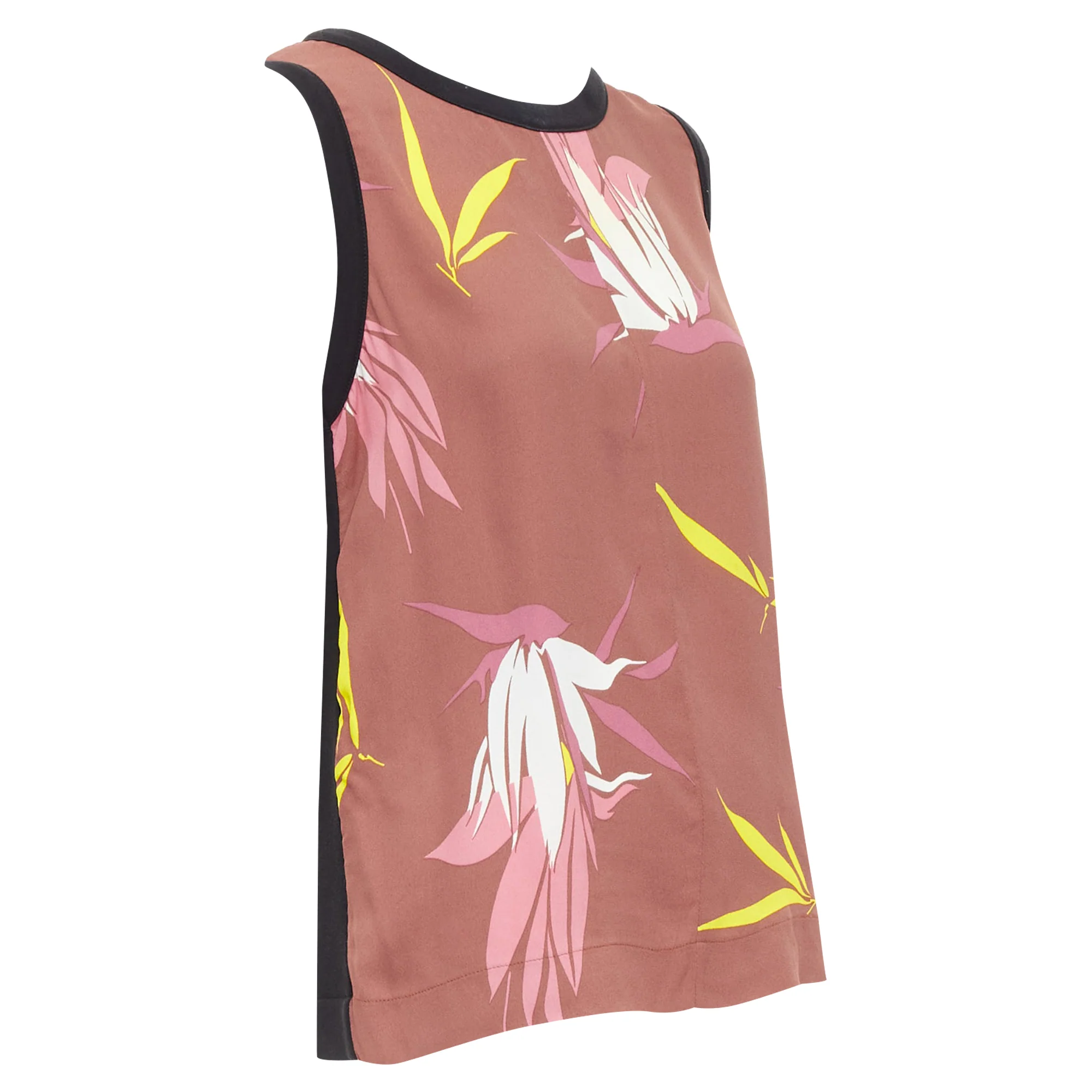 Women's Marni cotton blend tropical floral print tank top