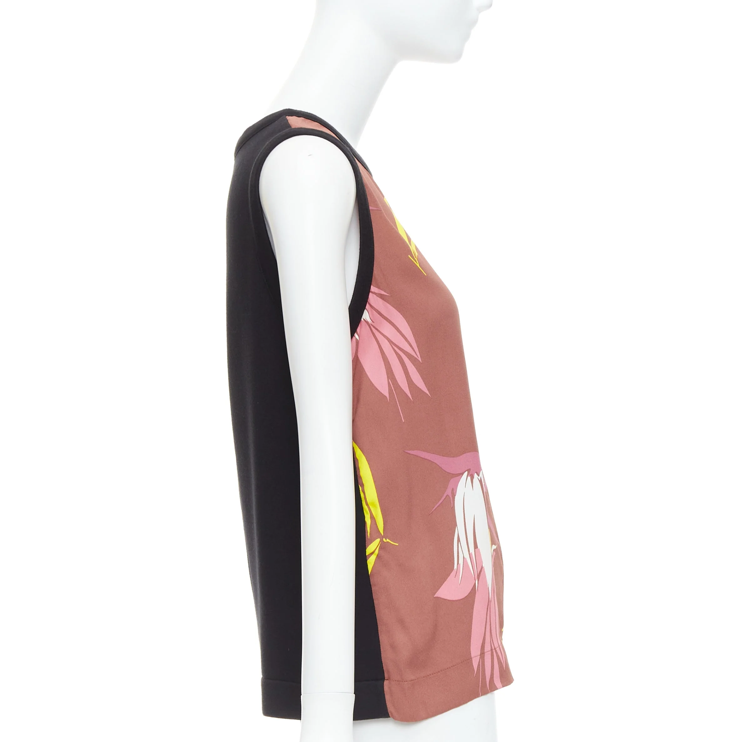 Women's Marni cotton blend tropical floral print tank top - Image 10