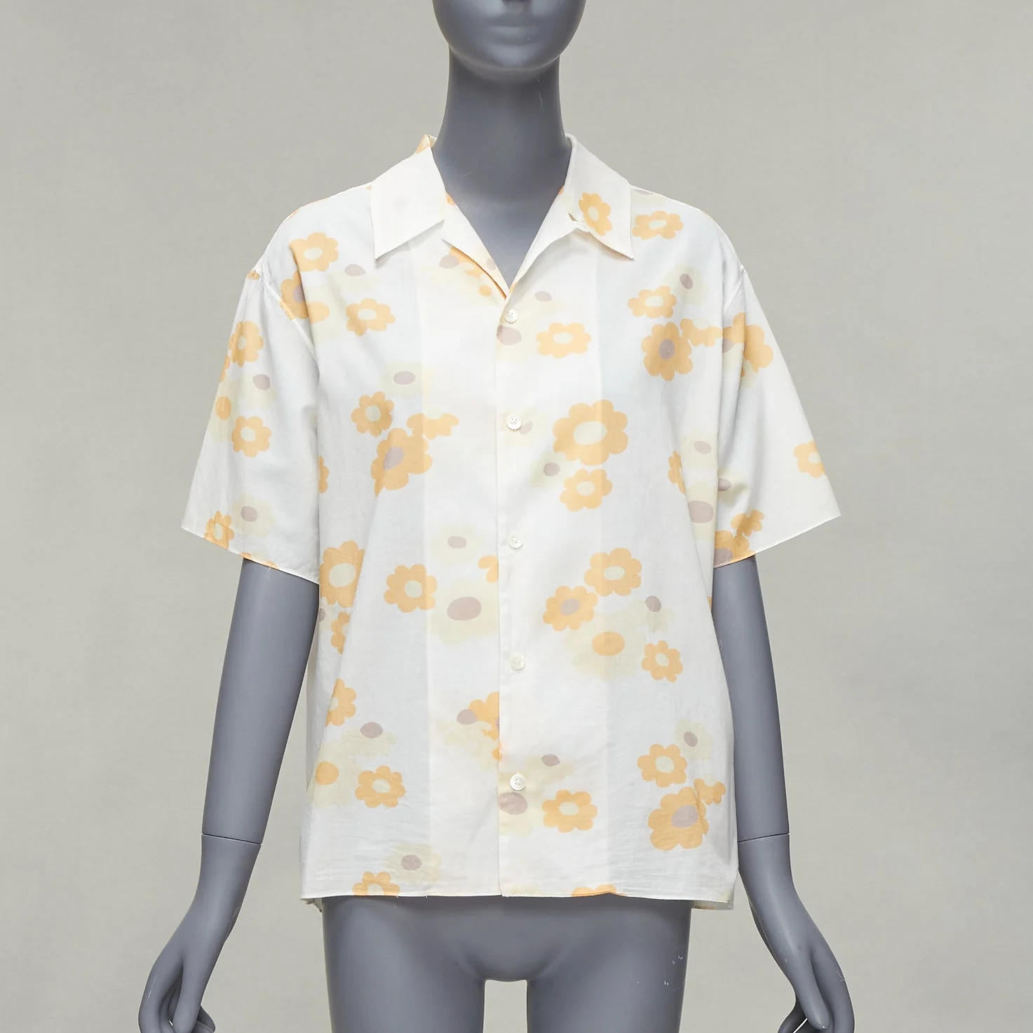 Women's Marni cotton floral print short sleeve boxy shirt - Image 7