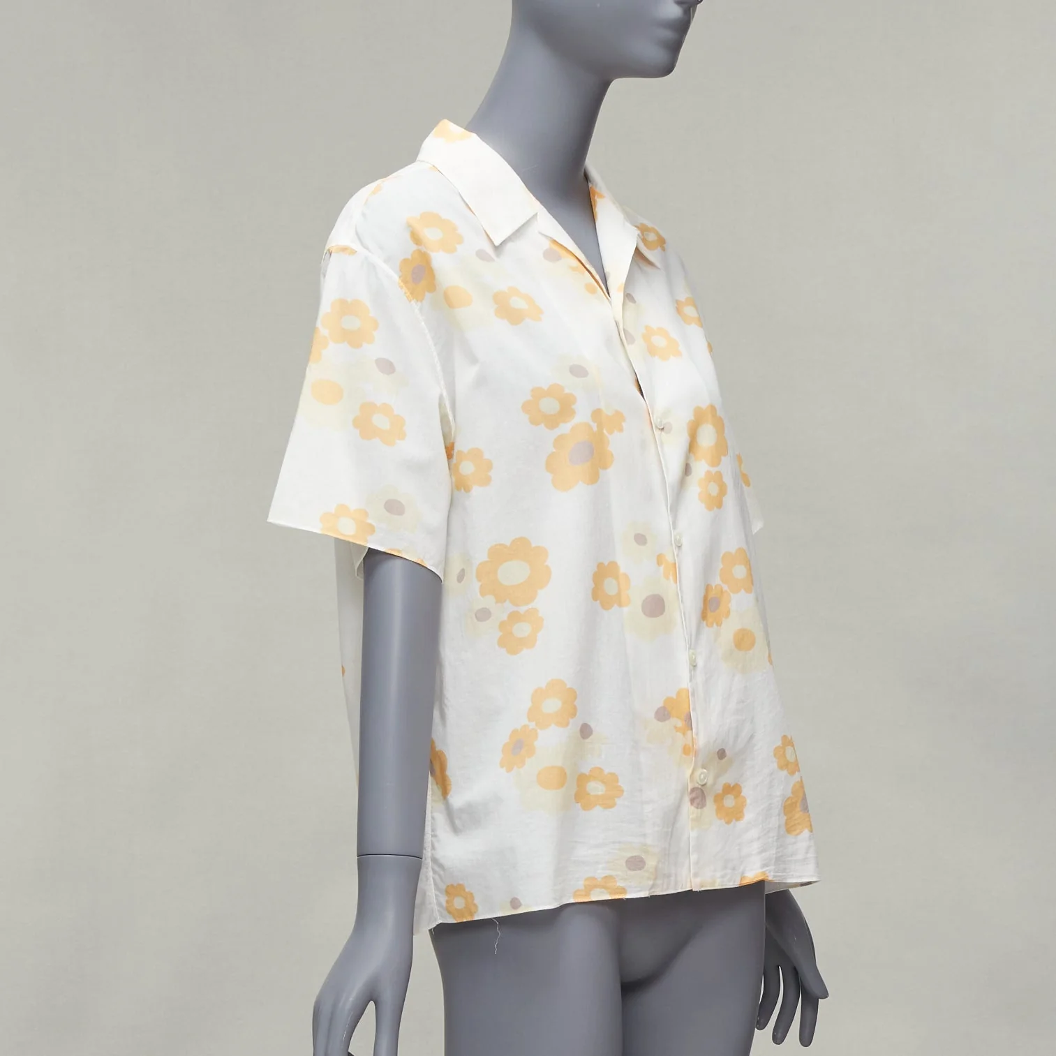 Women's Marni cotton floral print short sleeve boxy shirt - Image 9