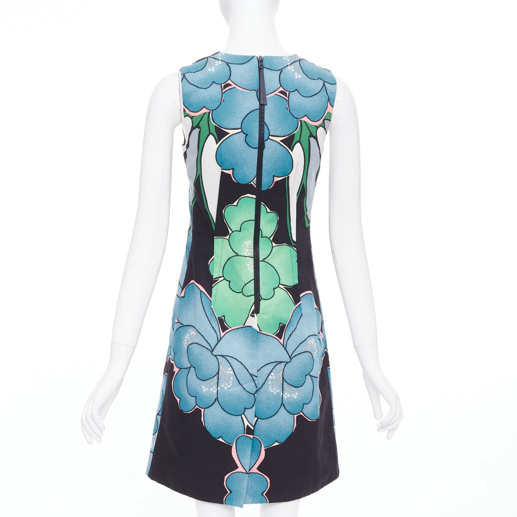 Women's Marni cotton linen large flower print shift dress - Image 5