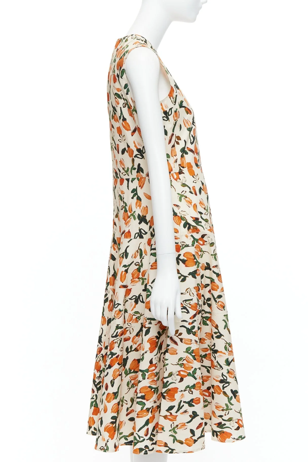 Women's Marni Cotton Tulip Floral Print Midi Summer Dress - Image 10