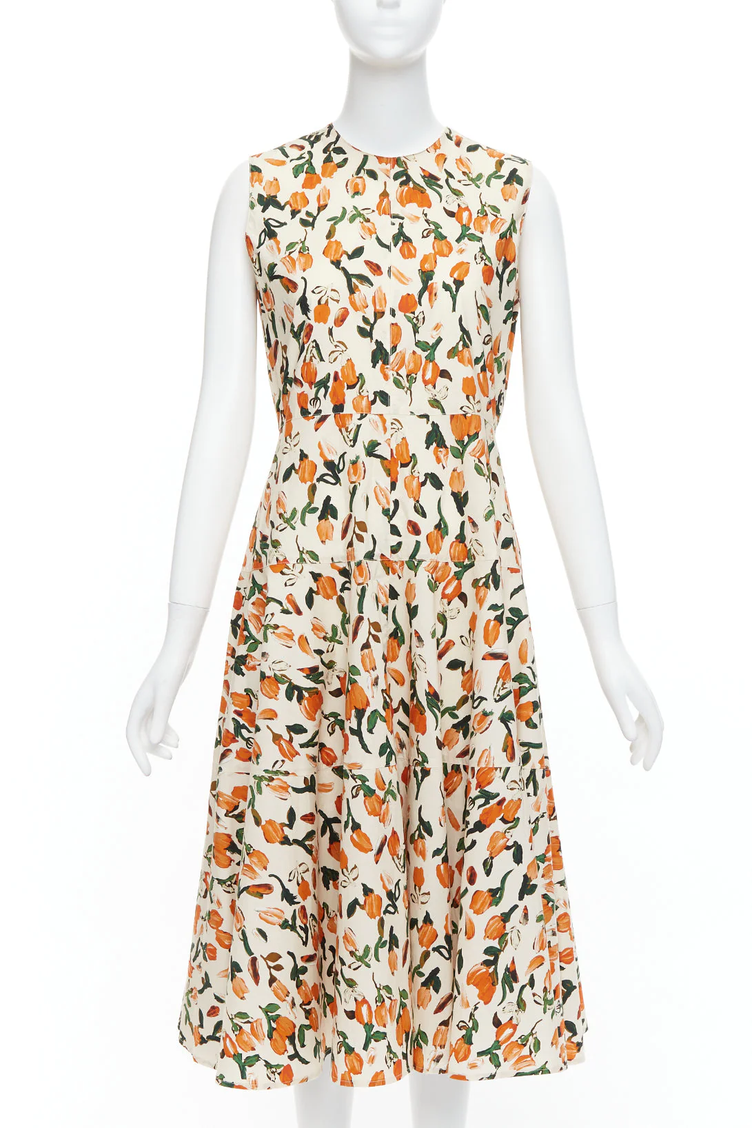 Women's Marni Cotton Tulip Floral Print Midi Summer Dress - Image 7