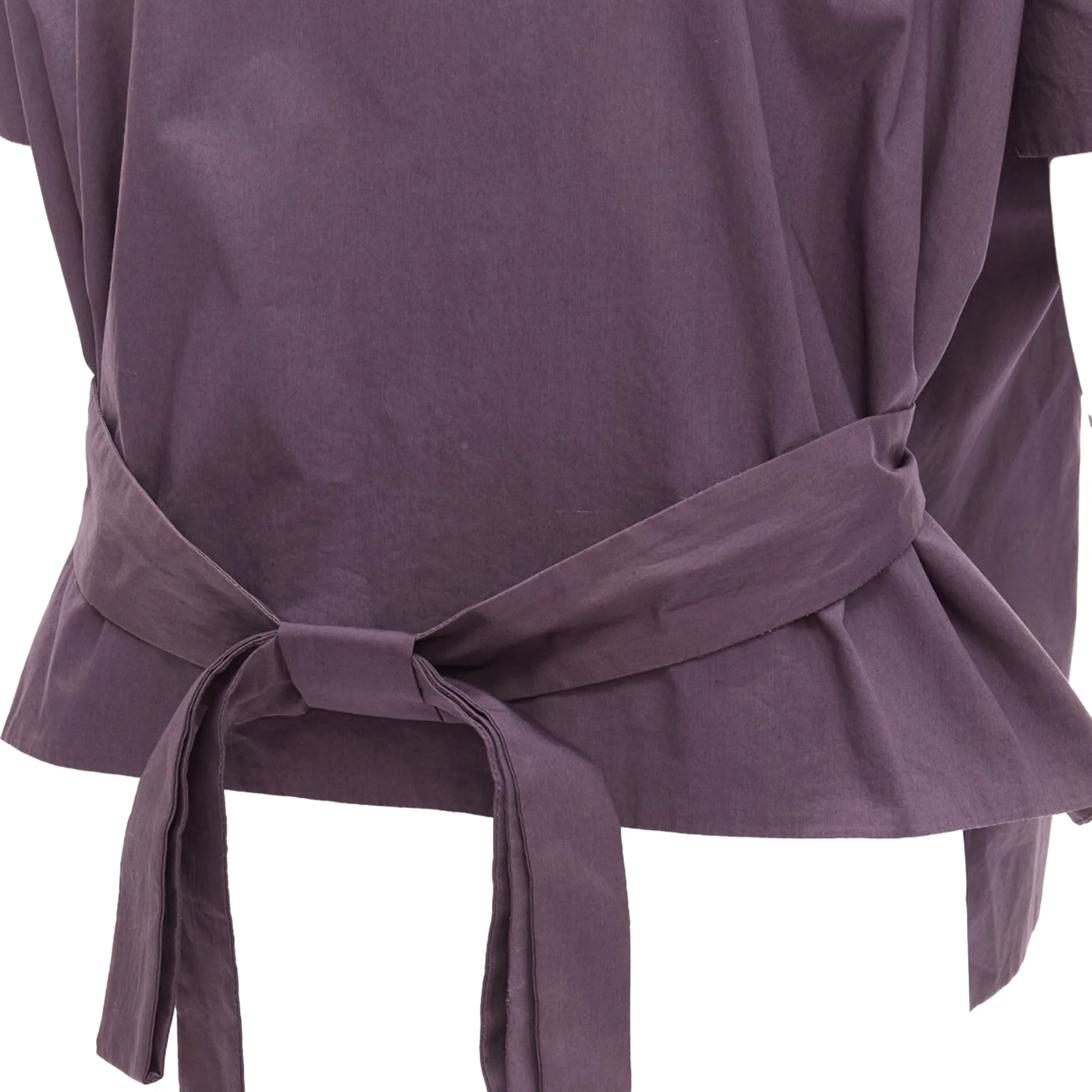 Women's Marni cotton V collar bow belt boxy top - Image 2